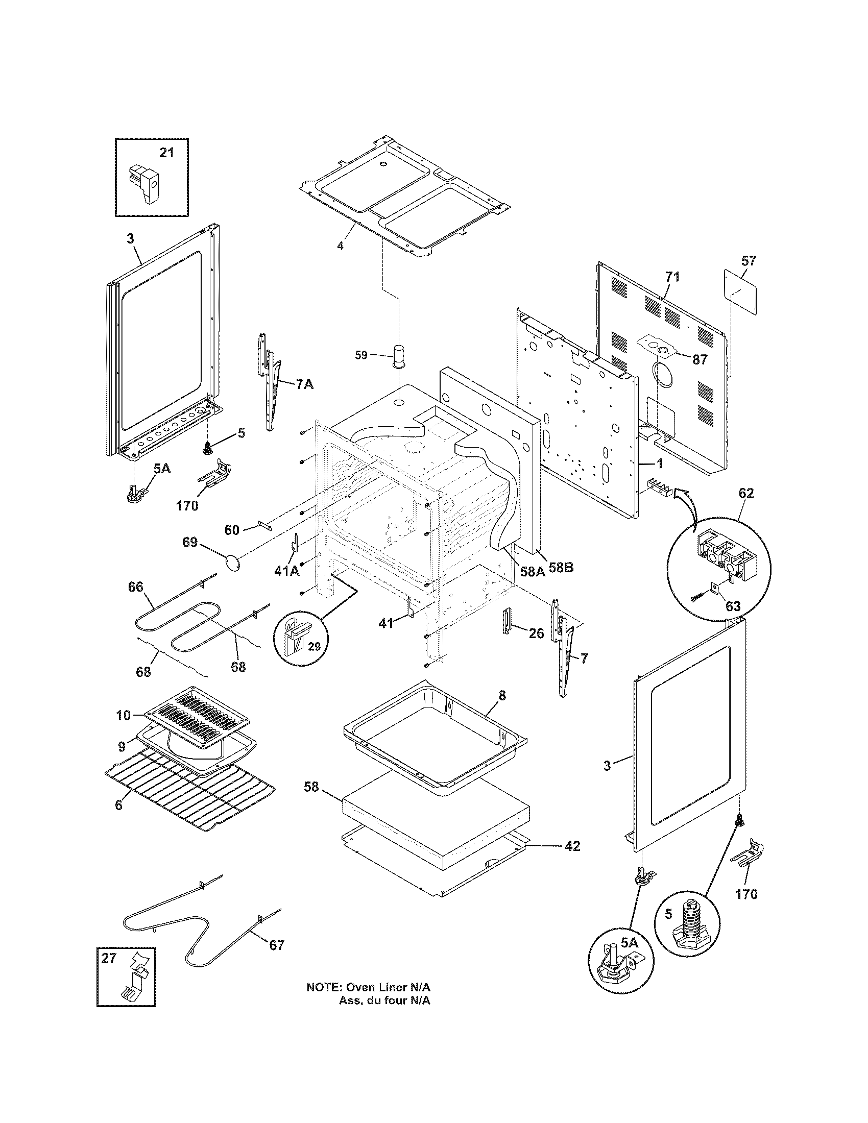 Kenmore 79090800403 body diagram