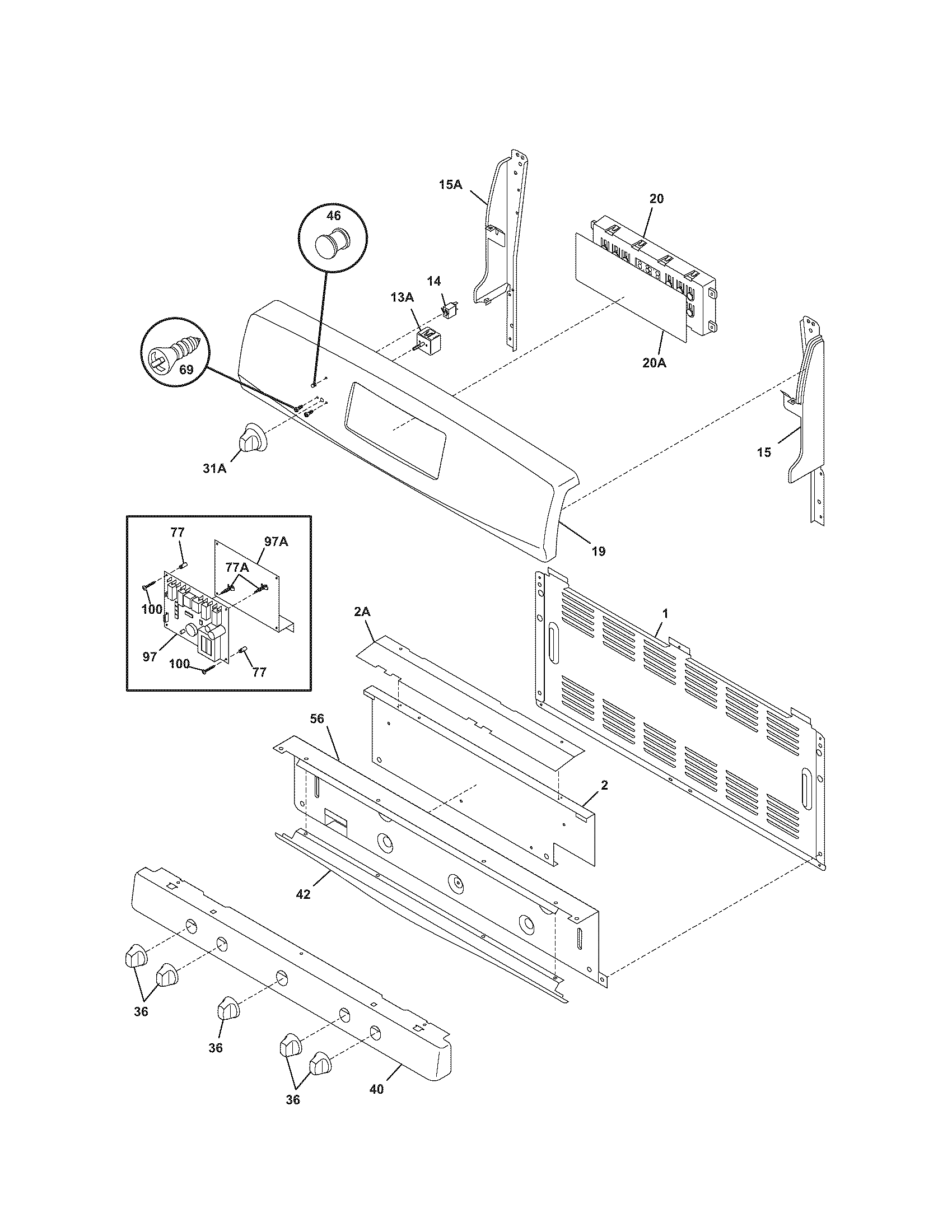 Kenmore 79078954501 backguard diagram