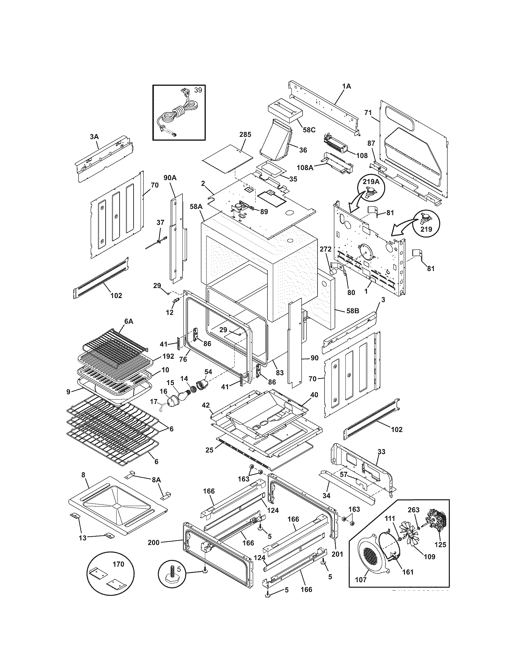 Kenmore 79036692500 body diagram