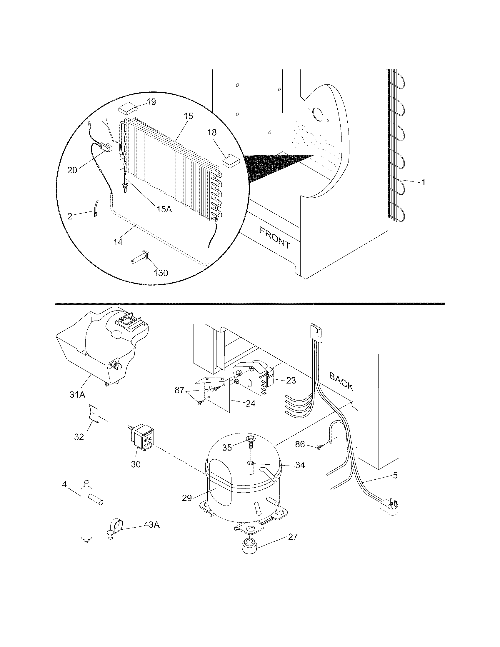 Frigidaire FFU20FK0DW4 system diagram