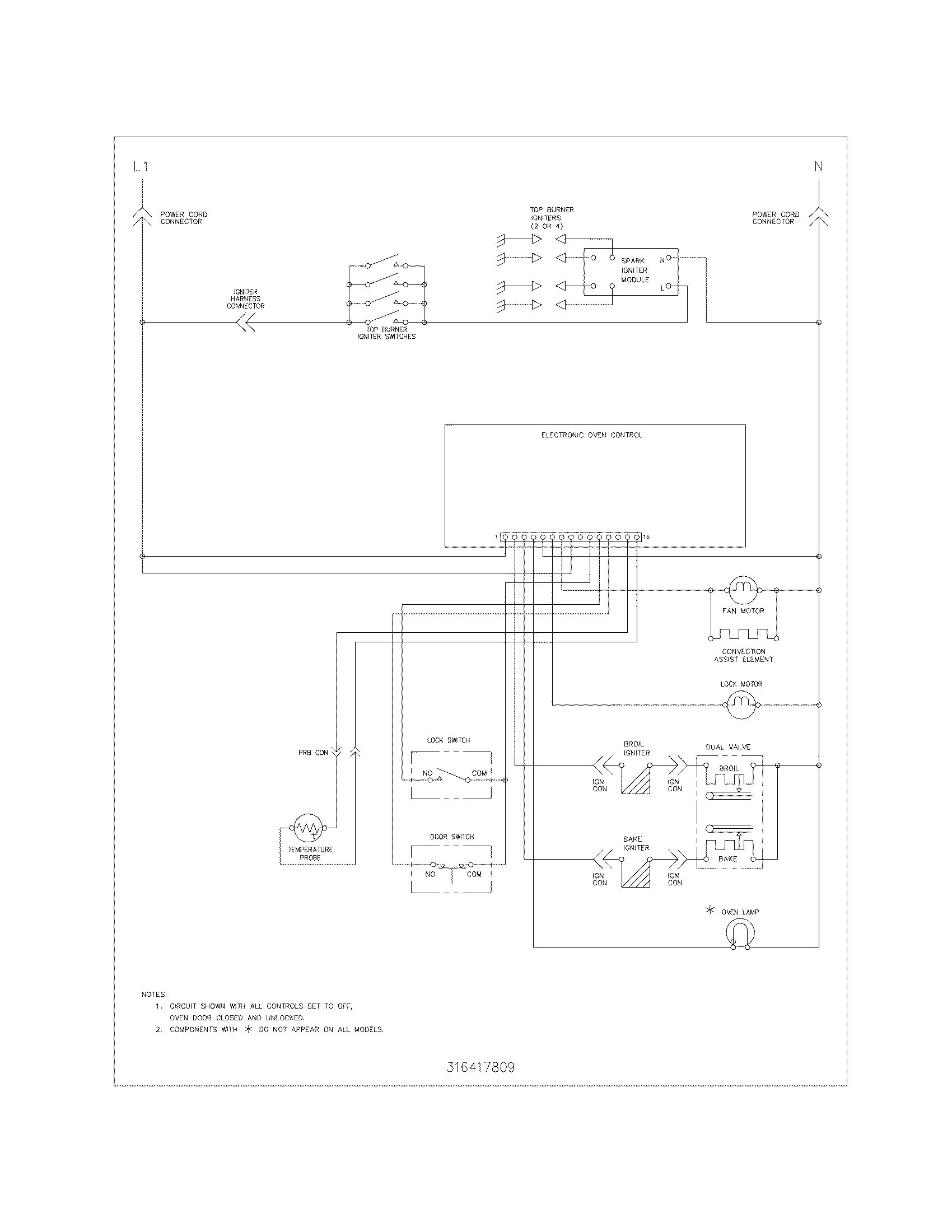Frigidaire GLGF388DSE wiring schematic diagram