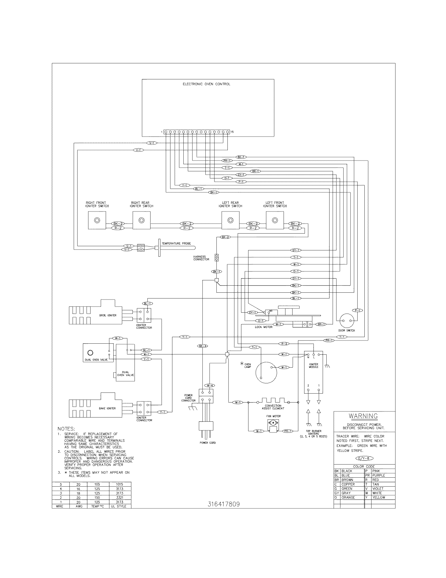 Frigidaire GLGF388DSE wiring diagram diagram