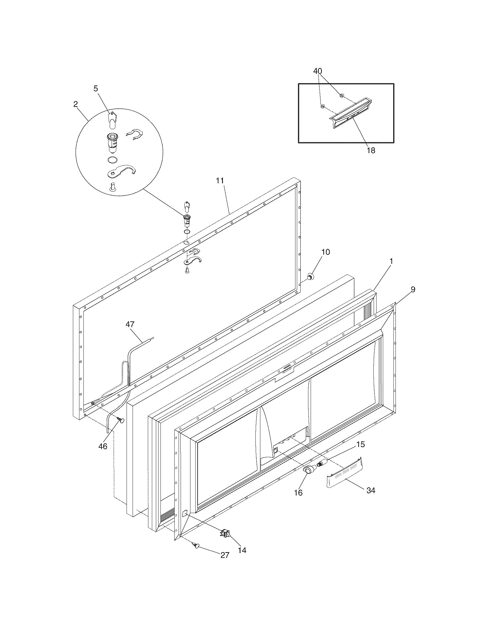 Crosley CFC07M4AW9 door diagram