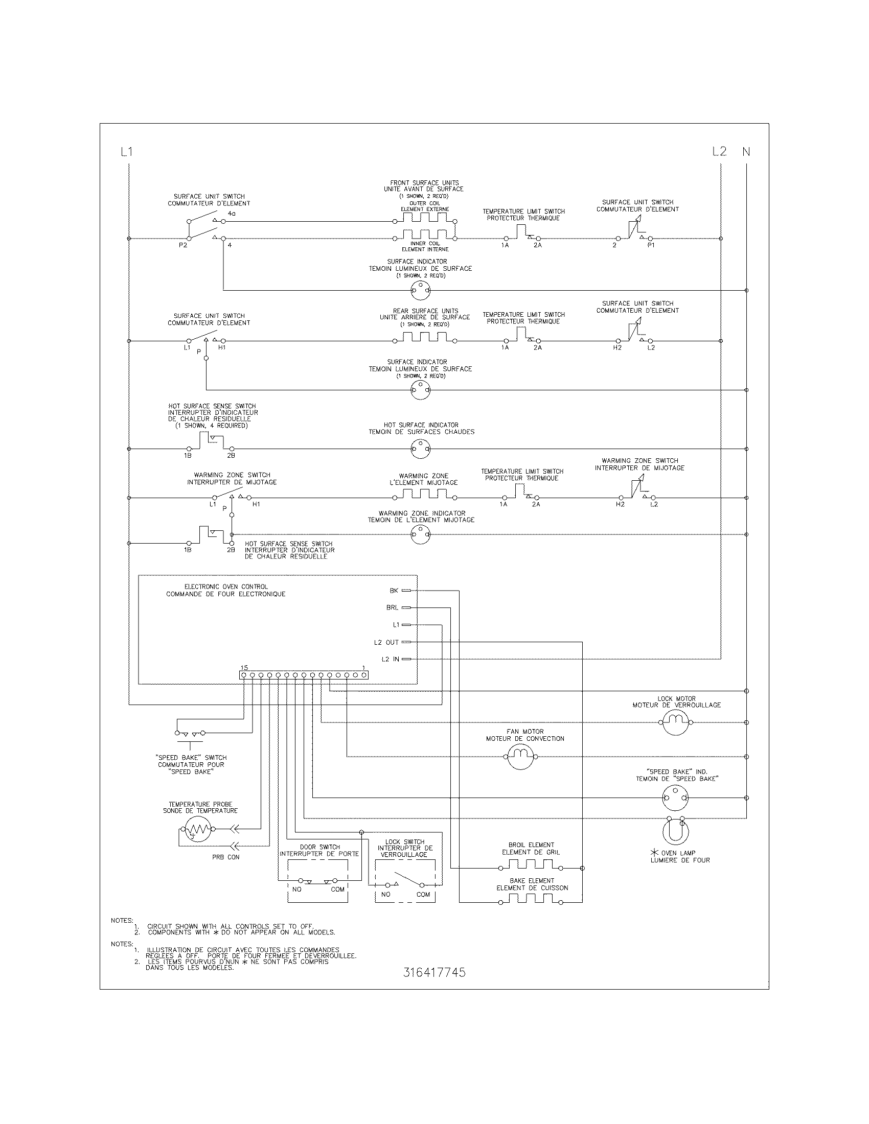 Frigidaire CGLEF379DBF wiring schematic diagram