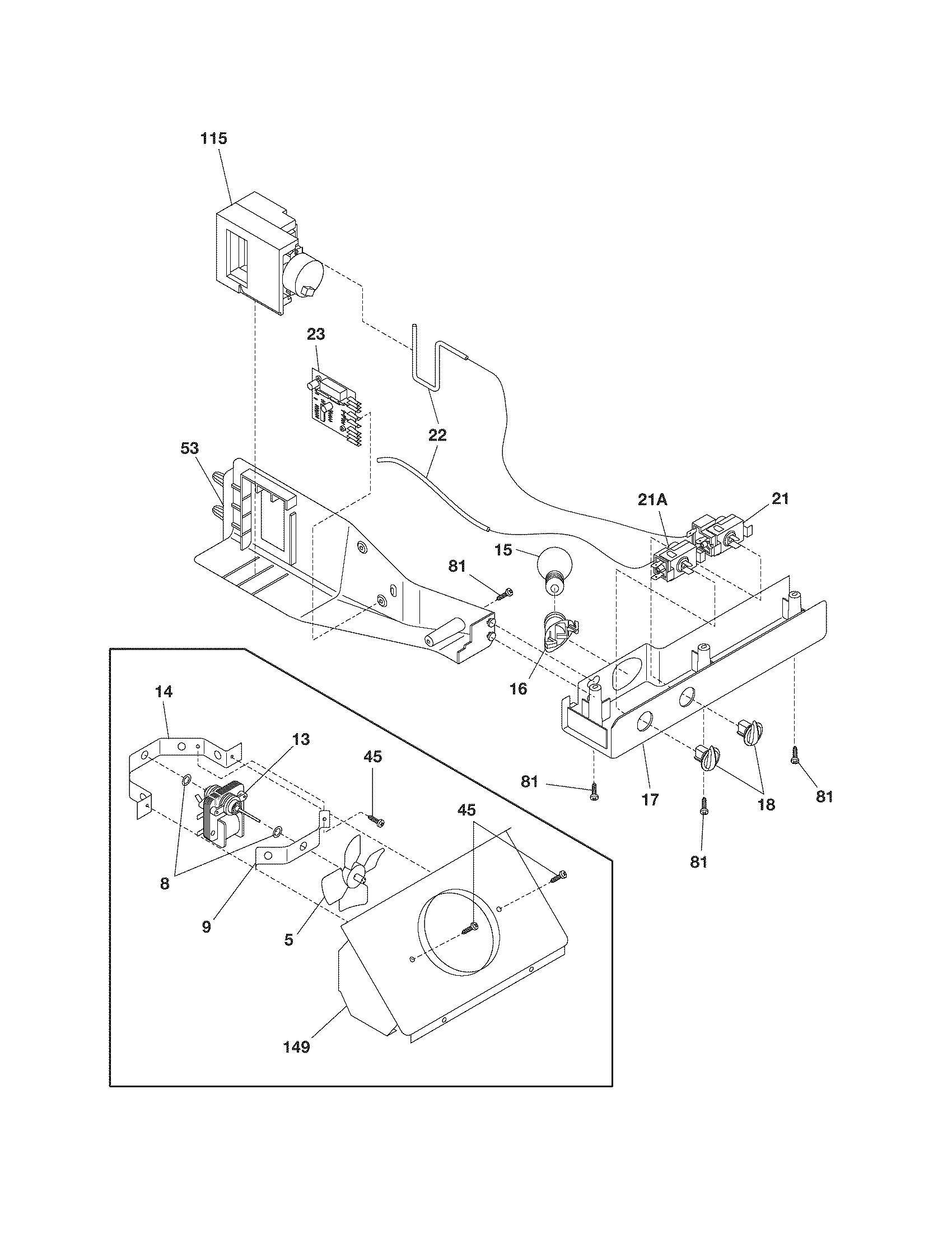 Frigidaire FRS26W2AWG controls diagram