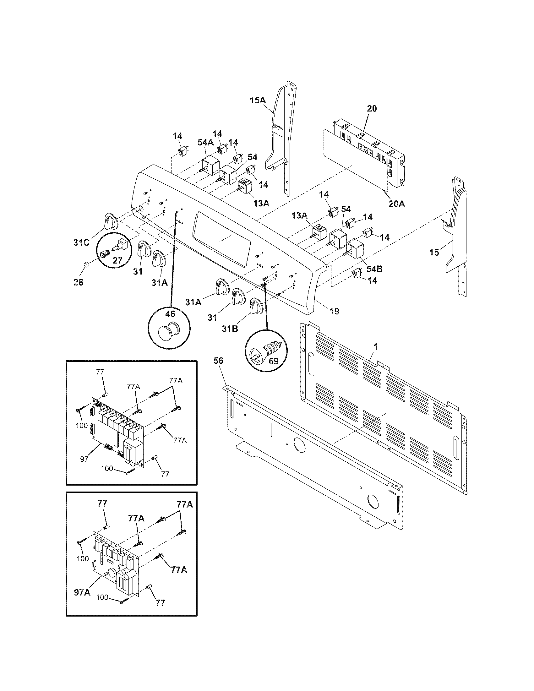 Kenmore 79096539500 backguard diagram