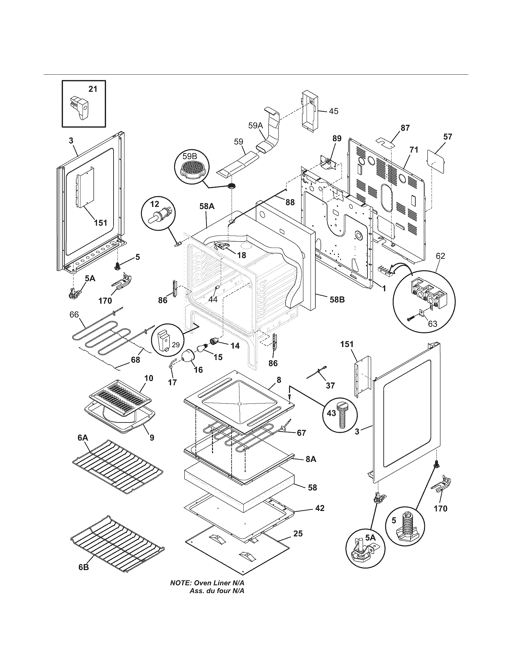 Kenmore 79096333501 body diagram