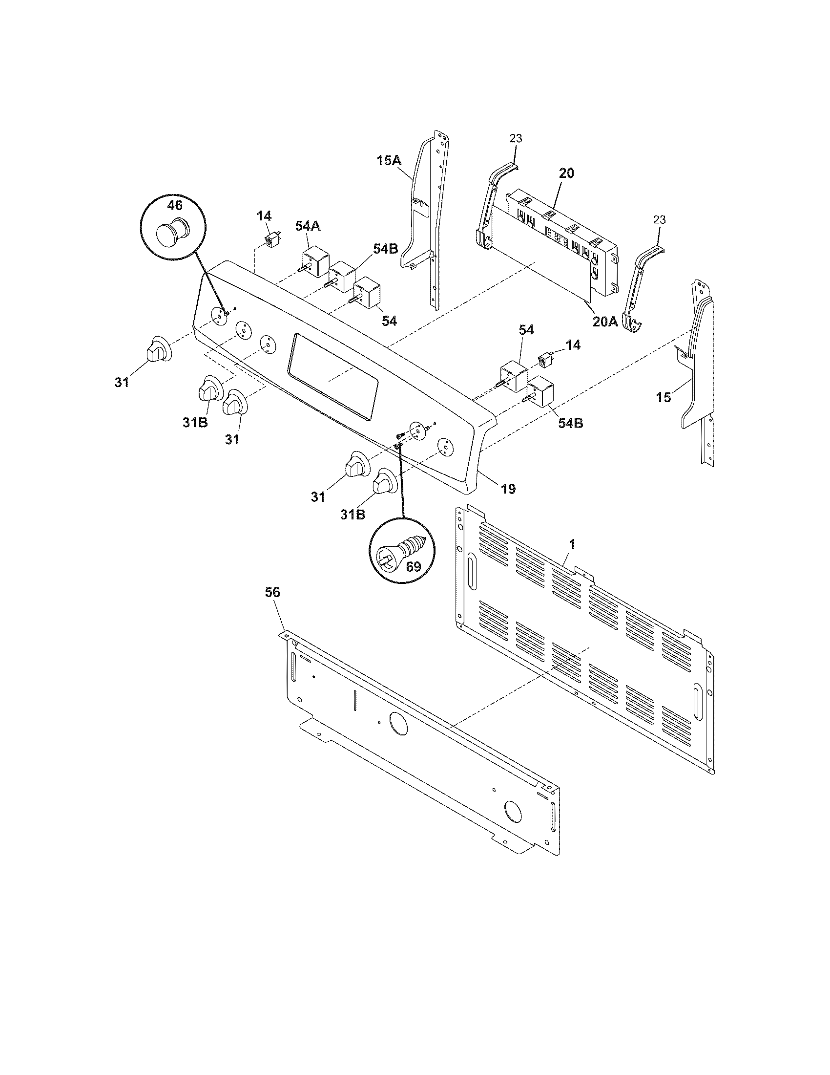 Kenmore 79096603500 backguard diagram