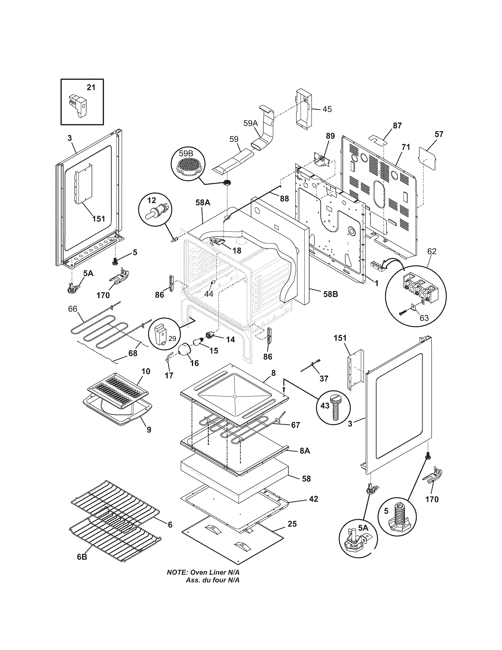 Kenmore 79096603500 body diagram