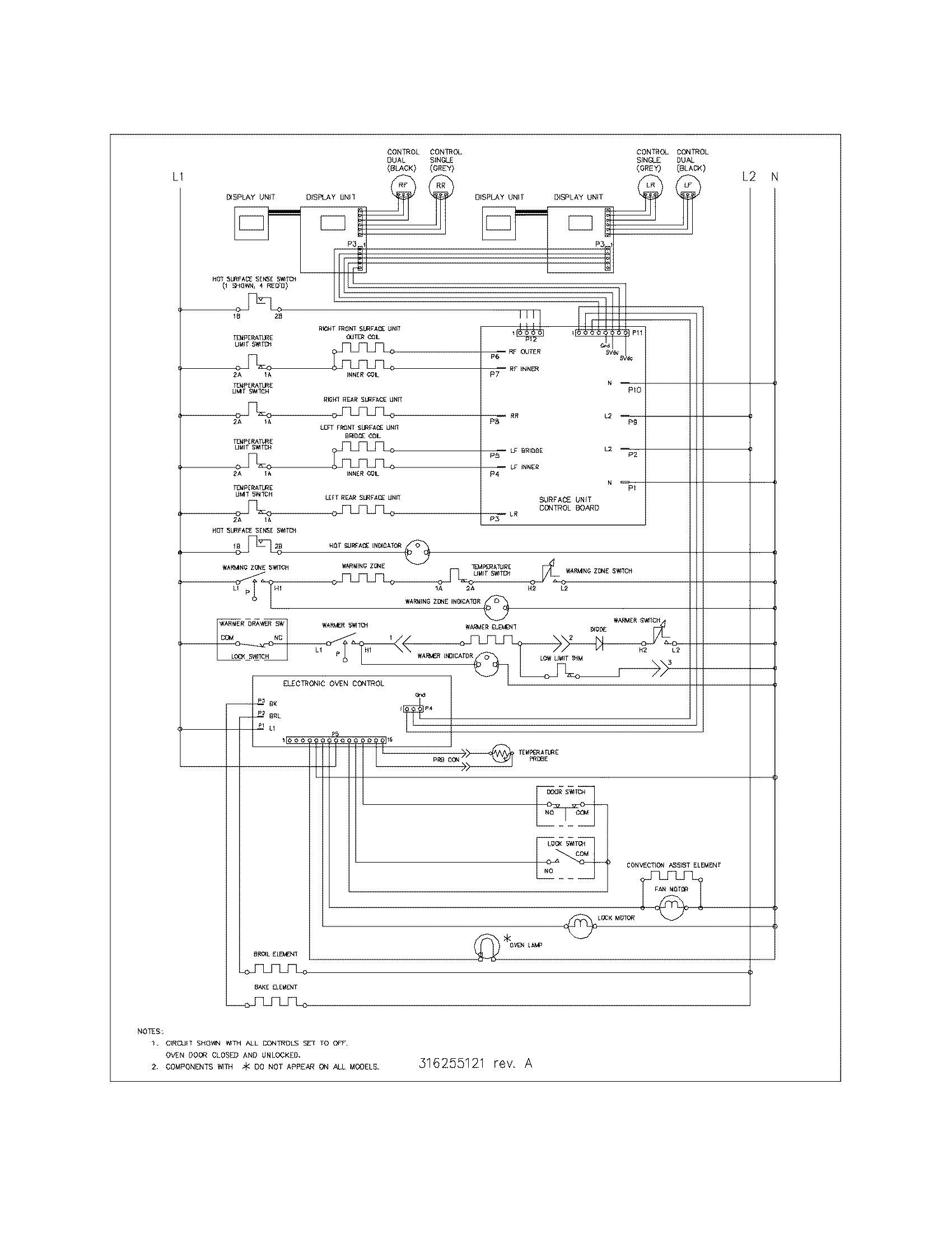 Kenmore 79096603500 schematic diagram