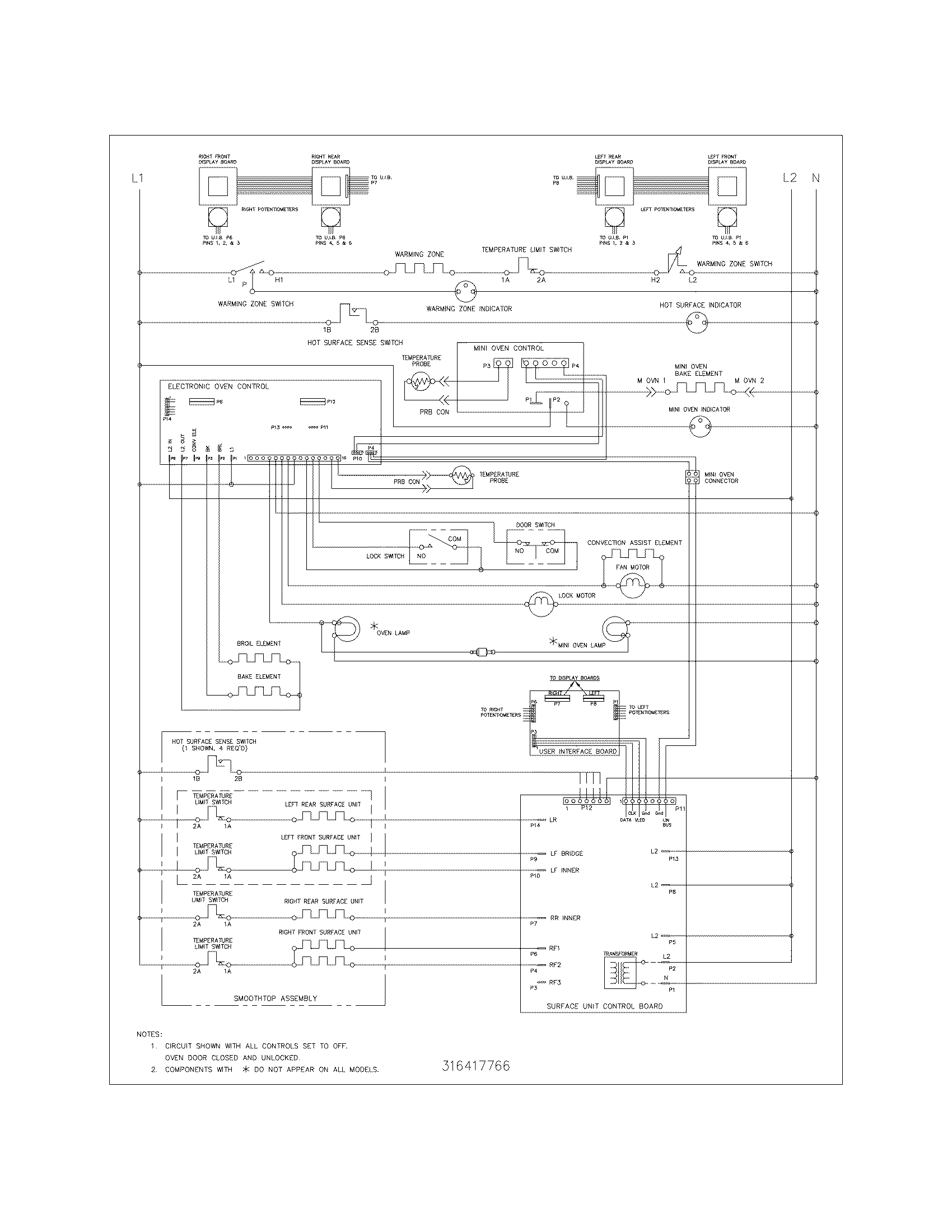 Frigidaire PLEFMZ99ECC wiring schematic diagram