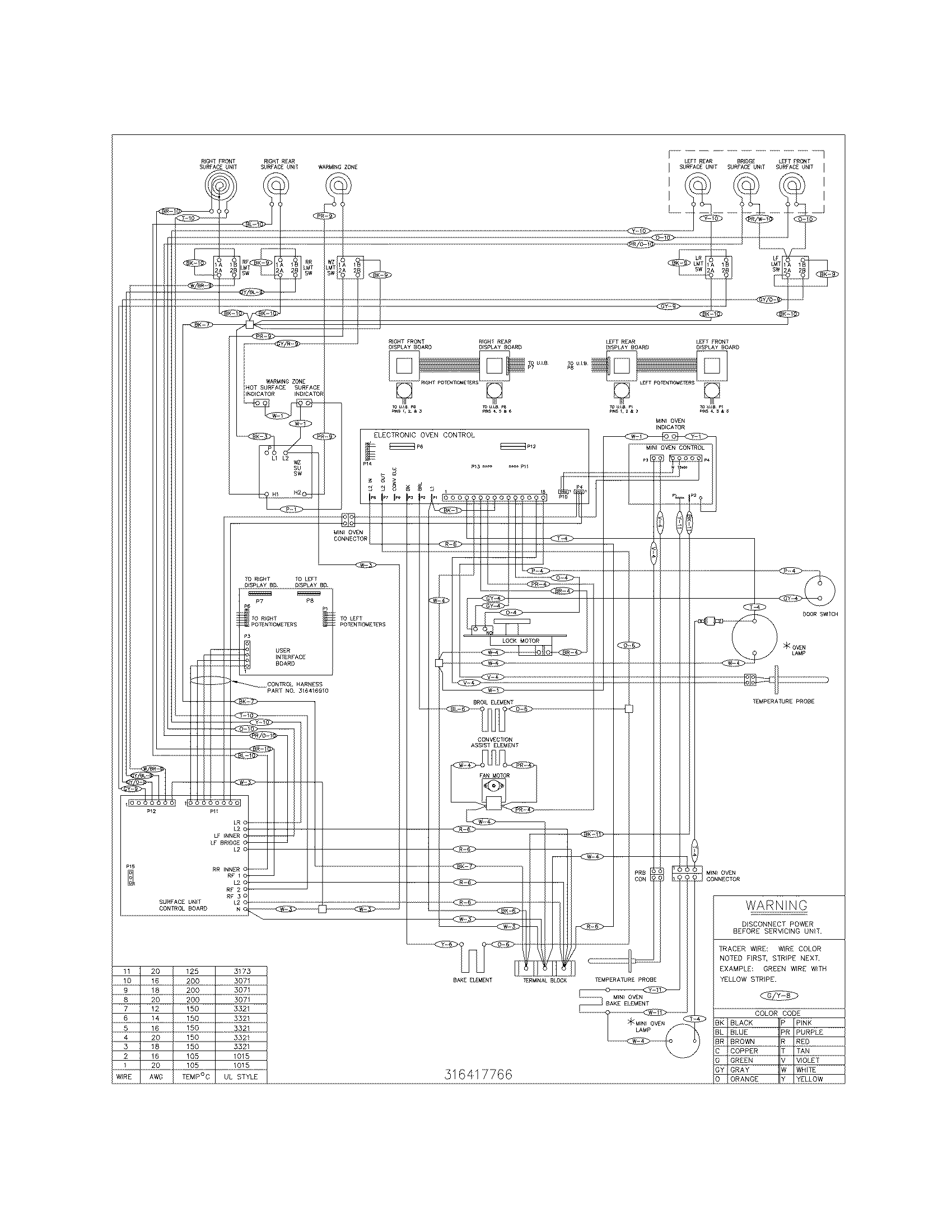 Frigidaire PLEFMZ99ECC wiring diagram diagram