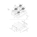 Frigidaire CFEF358EC1 top/drawer diagram