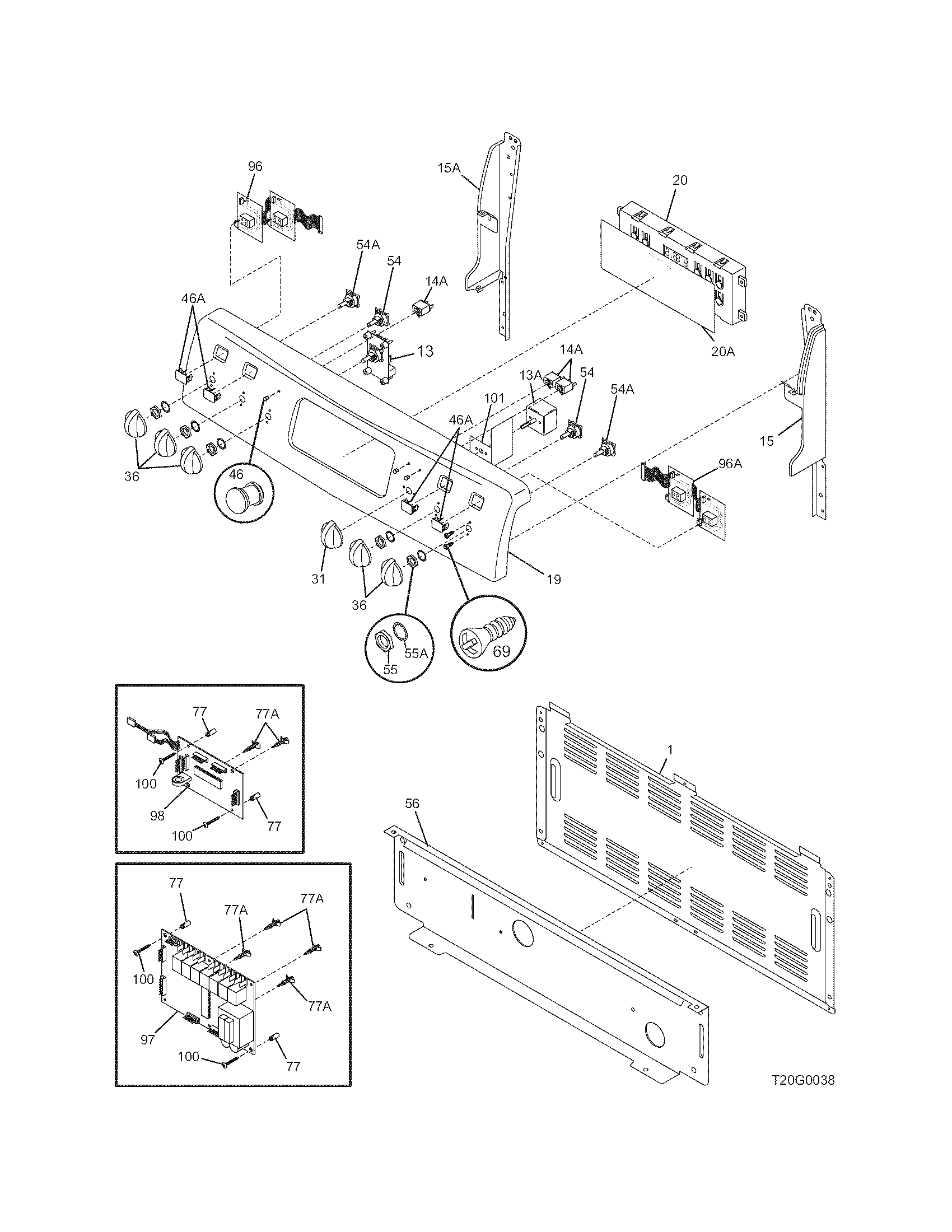Frigidaire CPLEFM99ECC backguard diagram