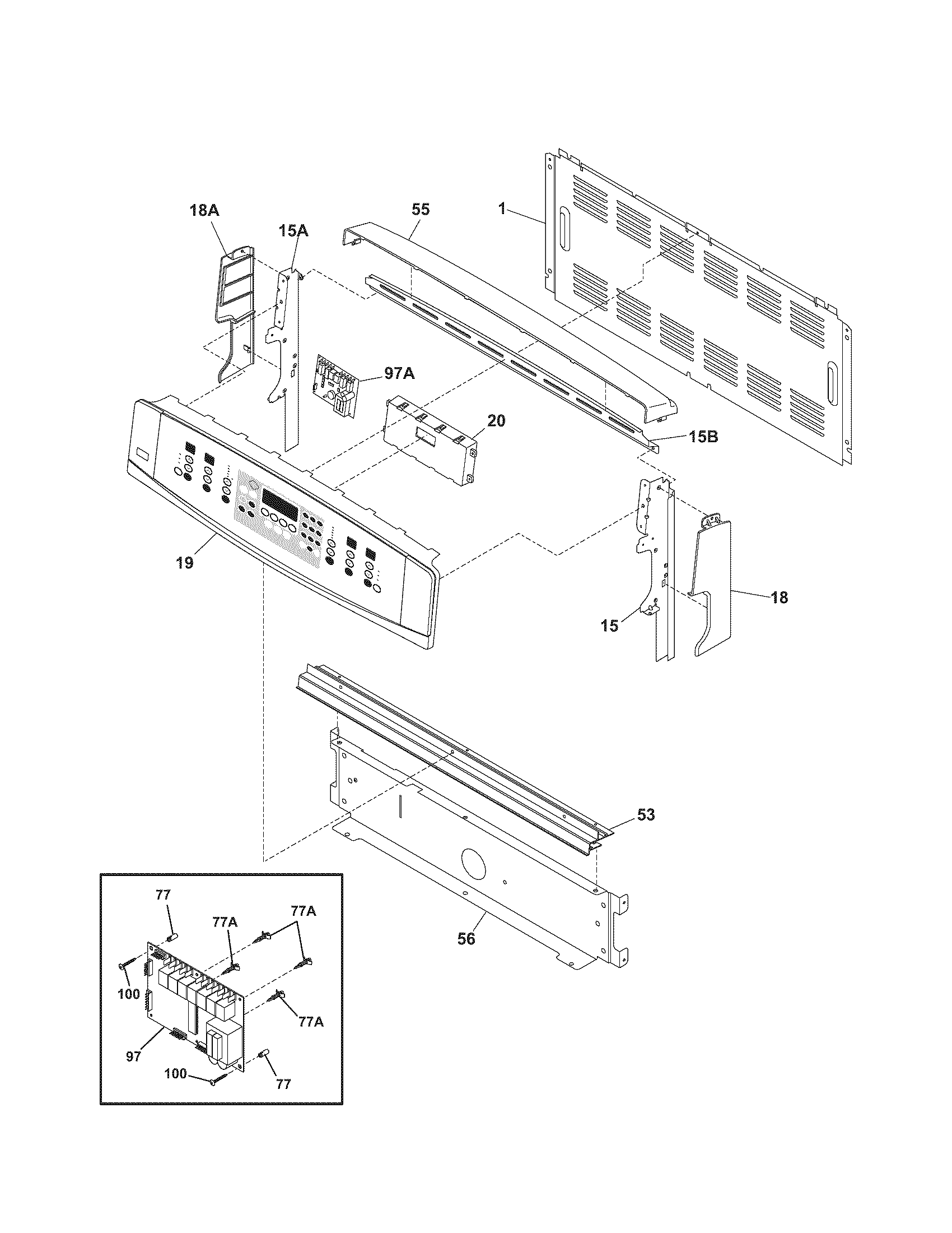 Kenmore Elite 79099123409 backguard diagram