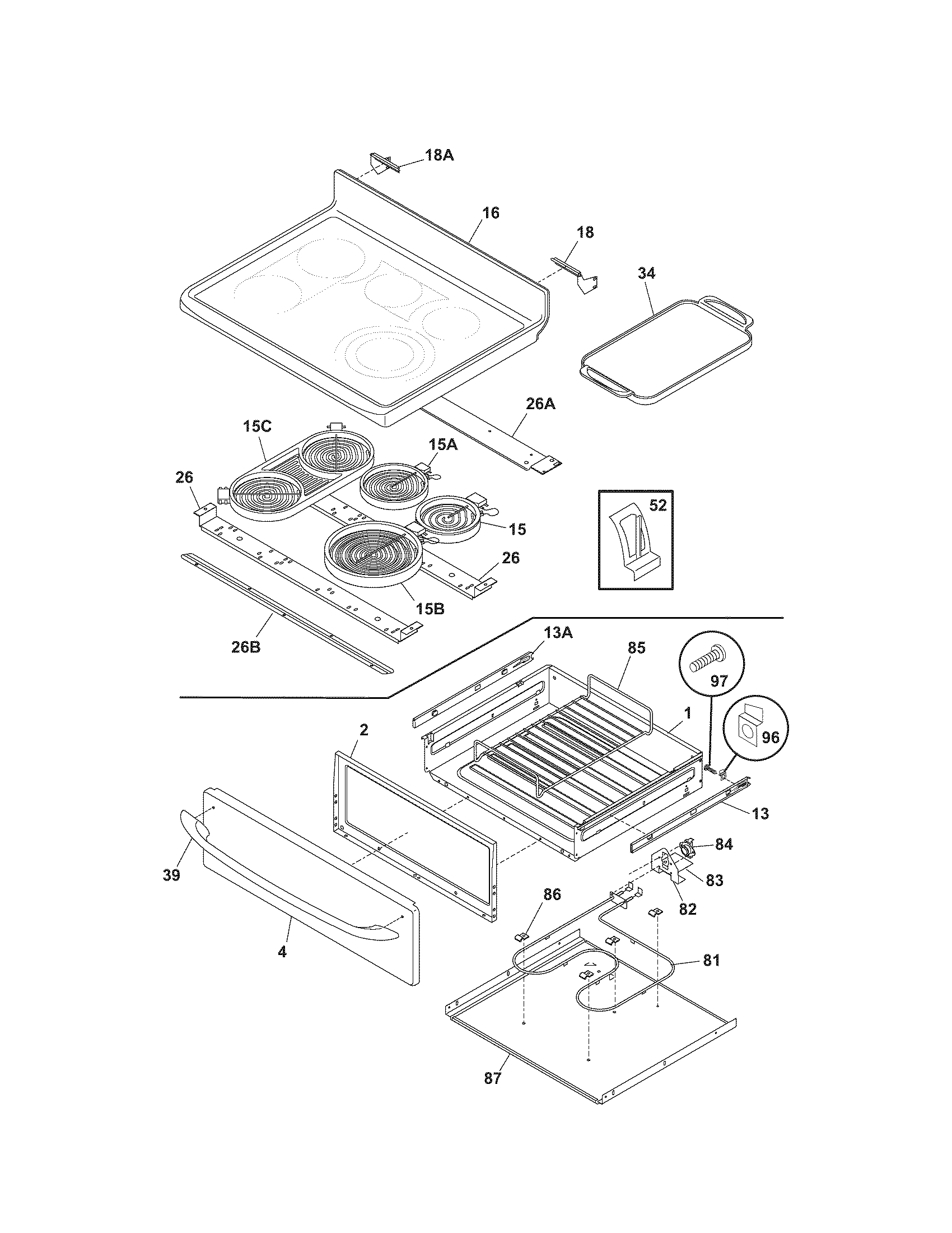 Kenmore Elite 79099123409 top/drawer diagram