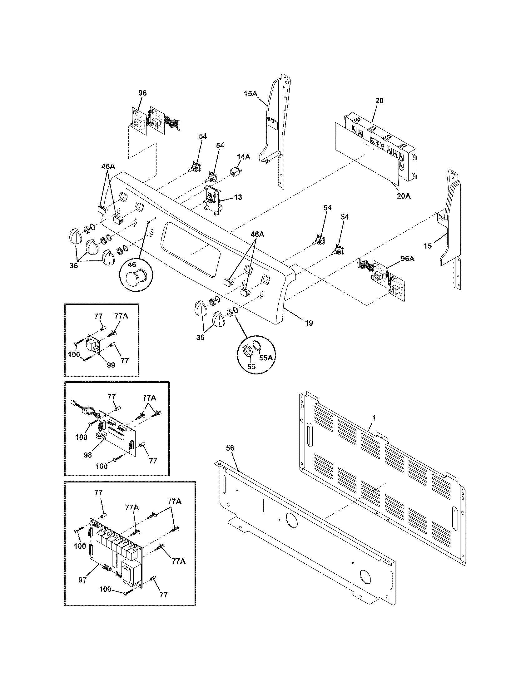 Frigidaire GLEFM397DQD backguard diagram