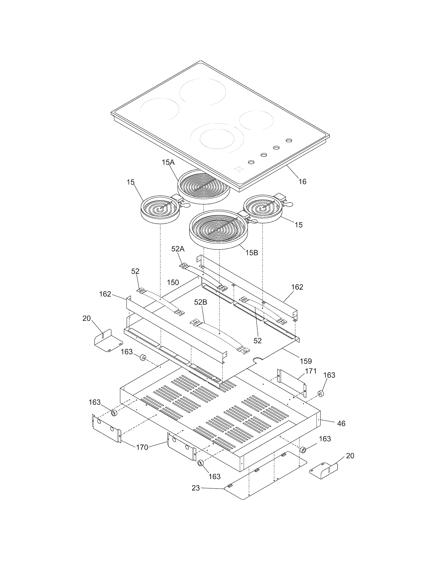 Frigidaire FEC30S7ESA maintop diagram