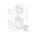 Frigidaire GLRT218WDLP door diagram