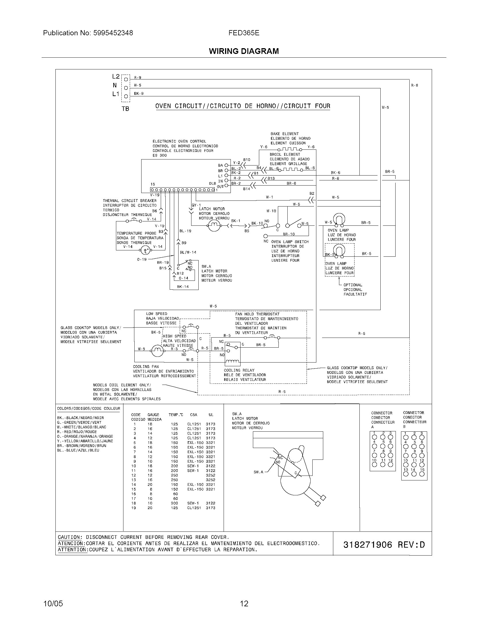 Frigidaire FED365ESA wiring diagram diagram
