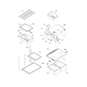 Frigidaire FRT8WR6EB8 shelves diagram