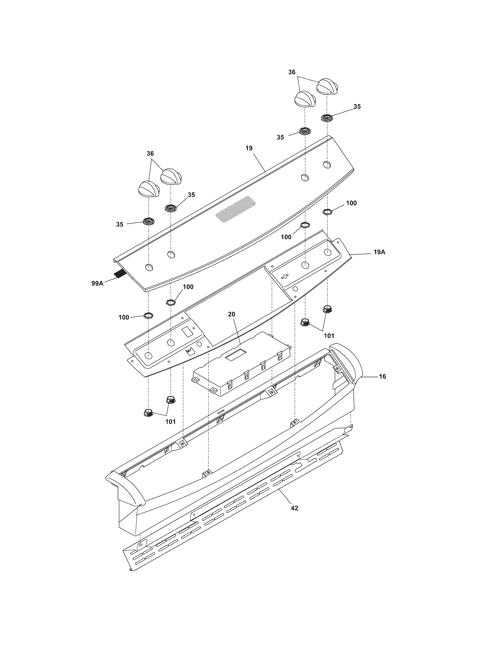 Frigidaire GLGS389EBA backguard diagram