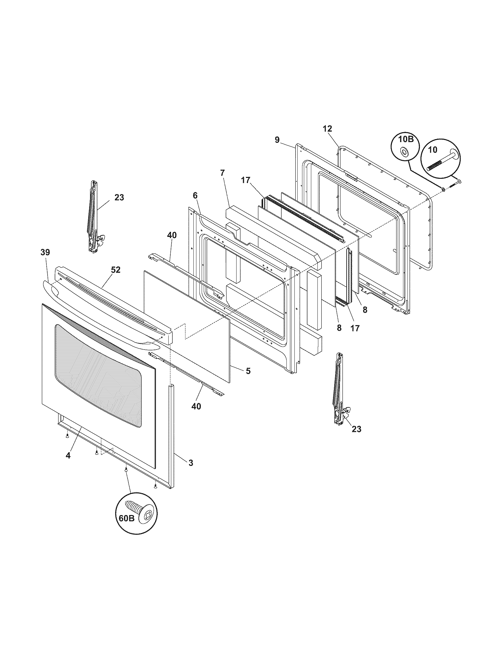 Kenmore 79078618500 door diagram