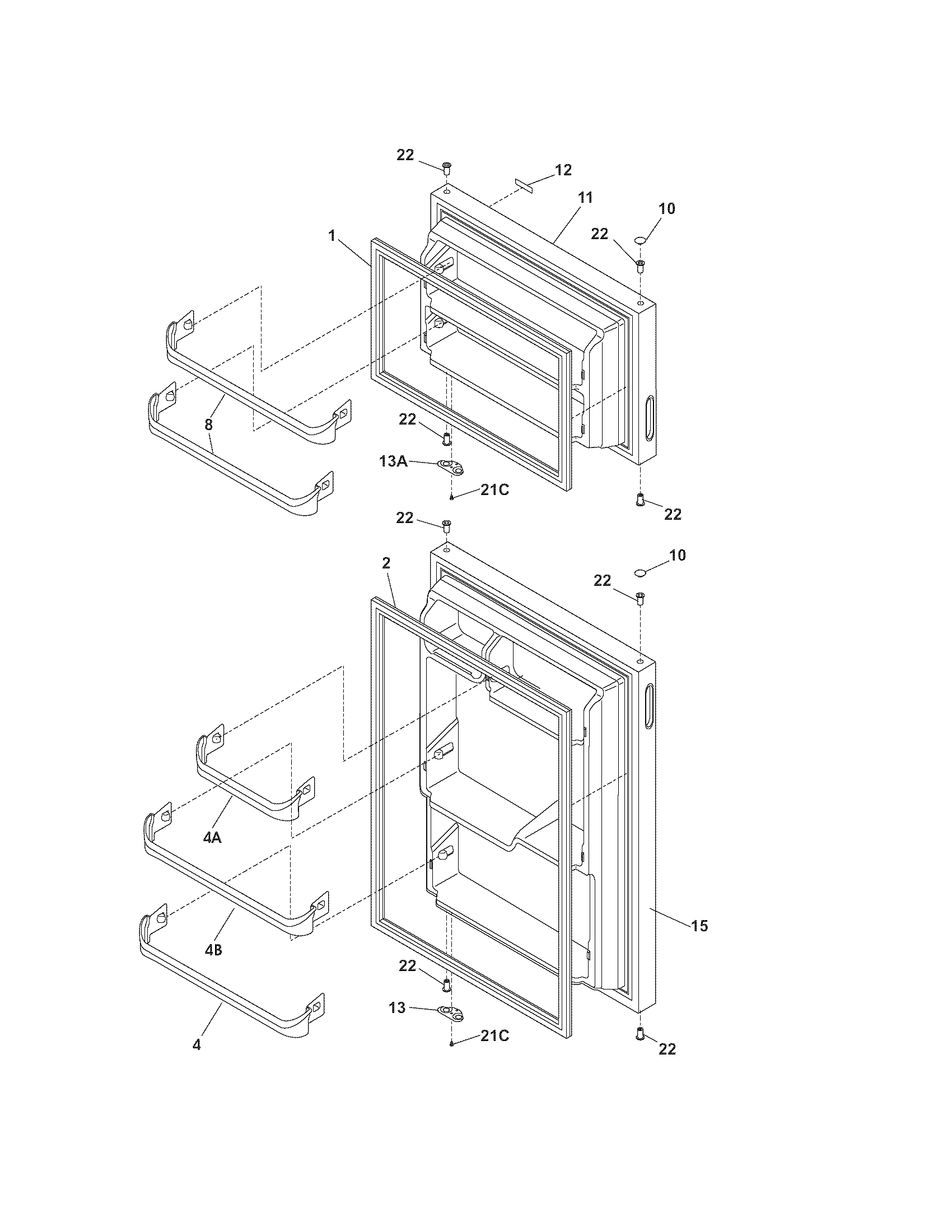 Kenmore 25361502404 door diagram