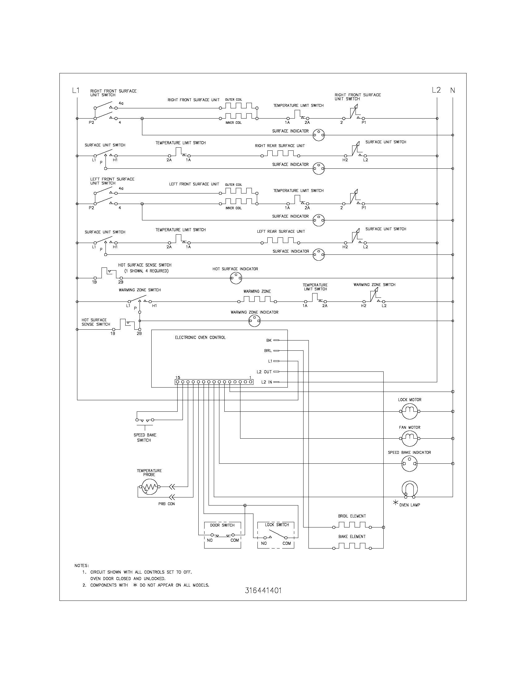 Frigidaire FEFB89ECD wiring schematic diagram