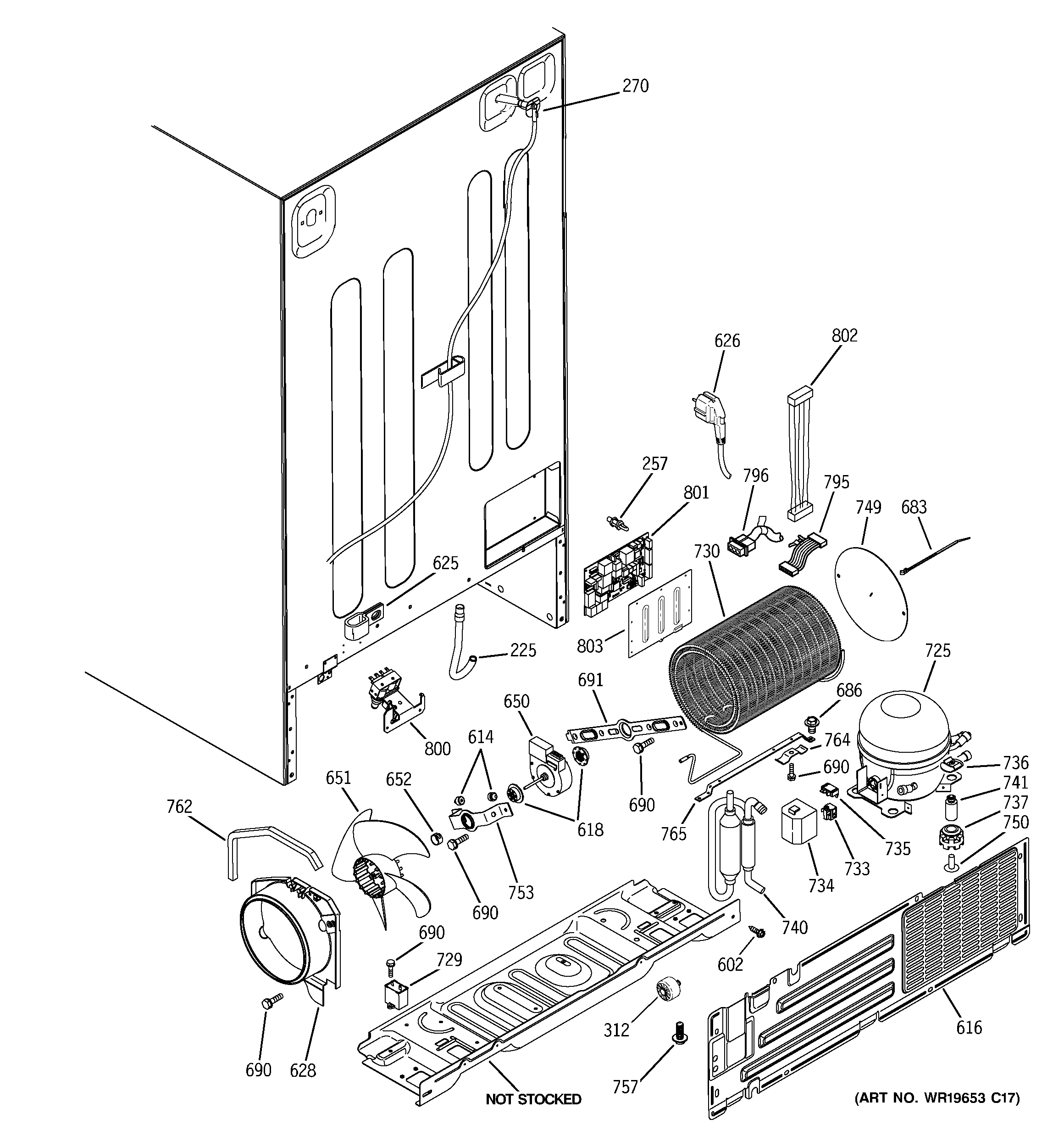RCA RCK23LAPCFCC sealed system & mother board diagram