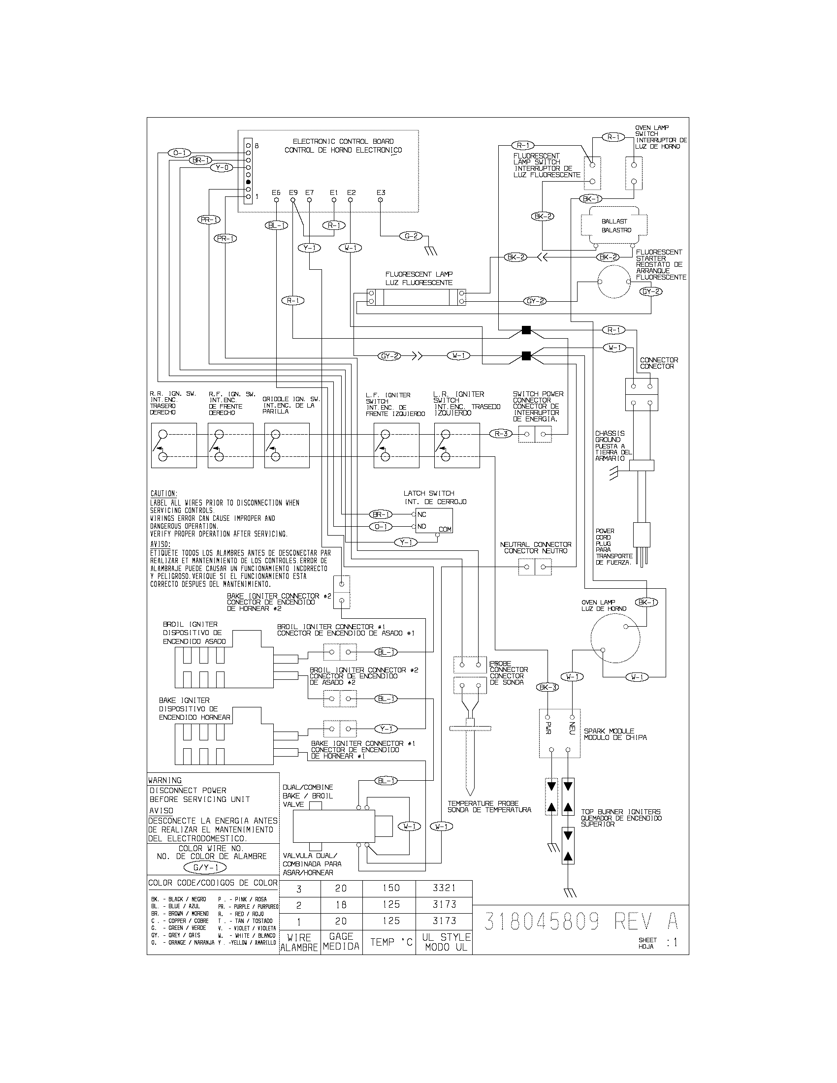 Tappan TGF657BFW8 wiring diagram diagram
