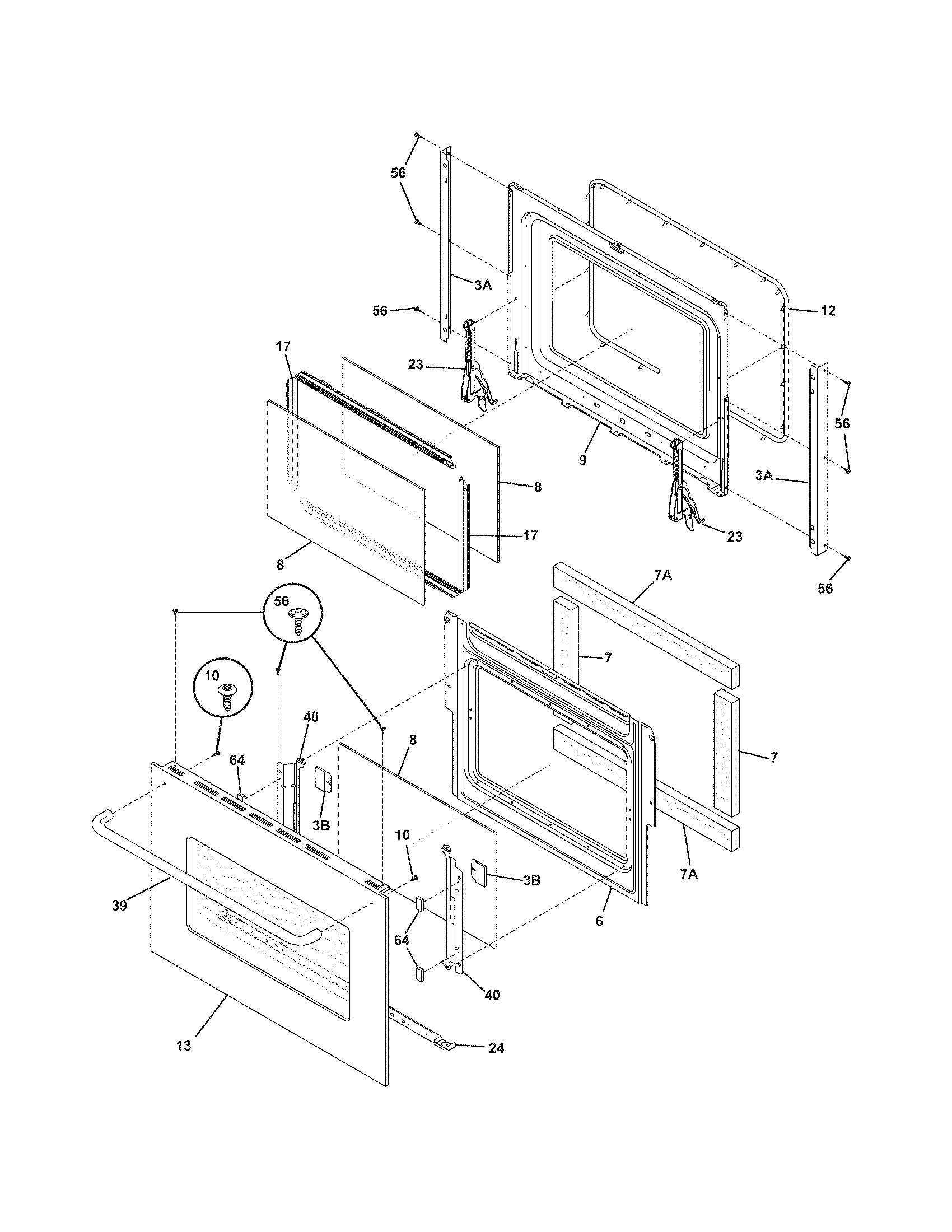Frigidaire FEB27T7DCB doors diagram