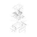 Frigidaire CFES365EB2 top/drawer diagram