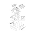 Frigidaire FGS366EBB top/drawer diagram