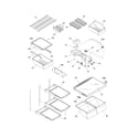 Frigidaire GS18HTZDPW9 shelves diagram