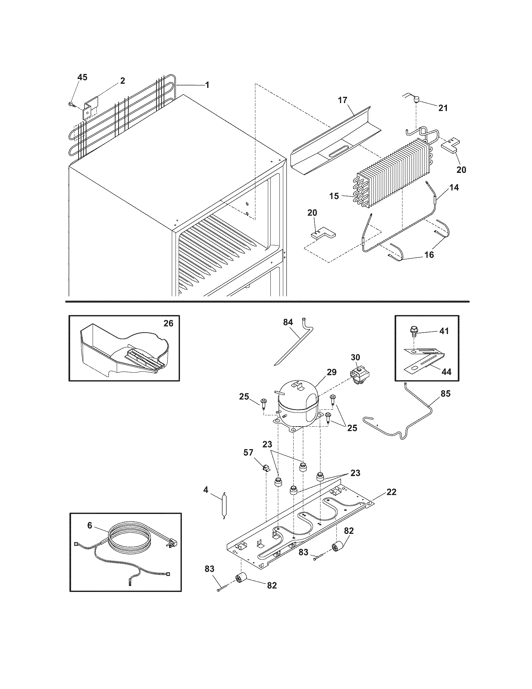 White-Westinghouse WRT5B1EW4 system diagram