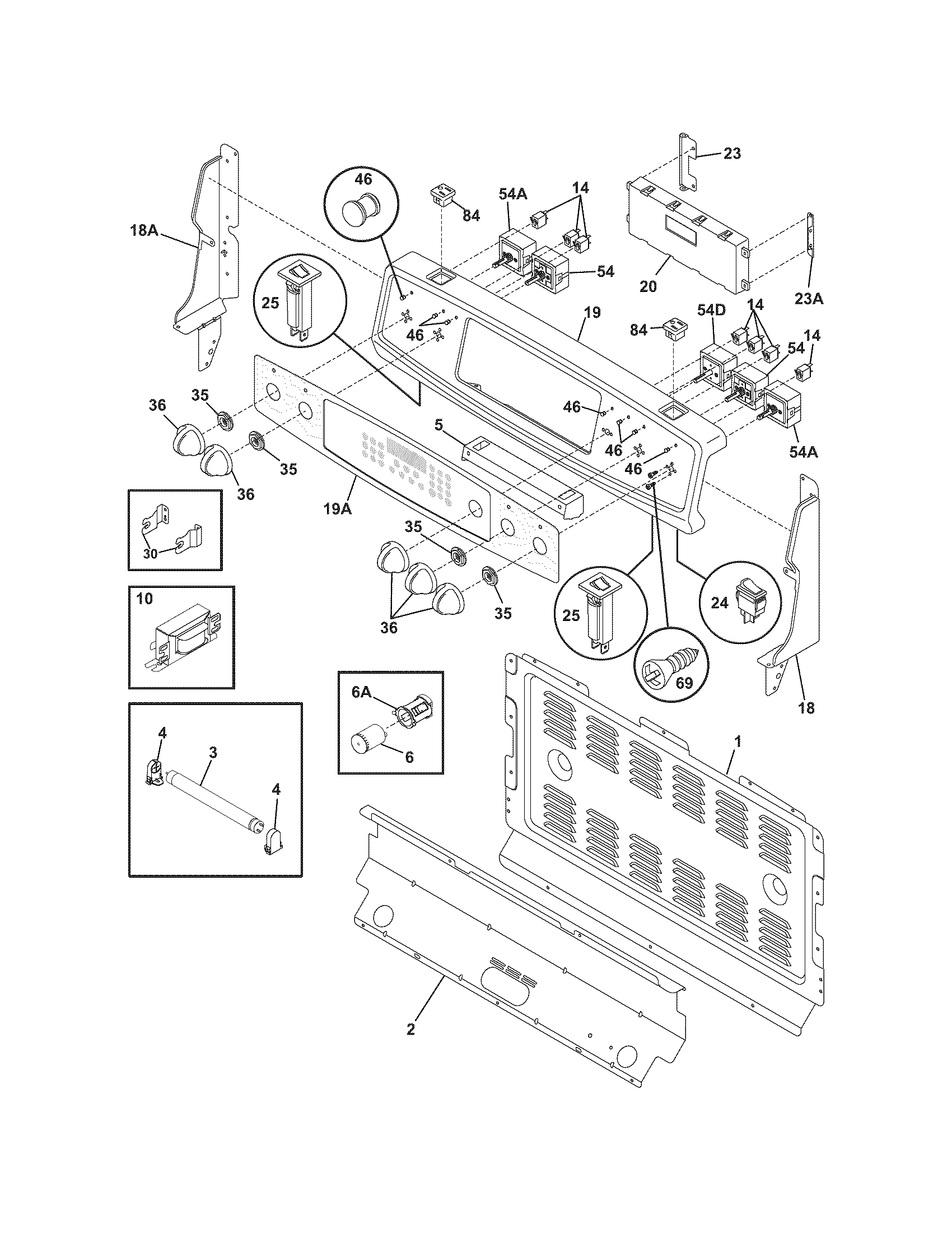 Crosley BES384EC1 backguard diagram