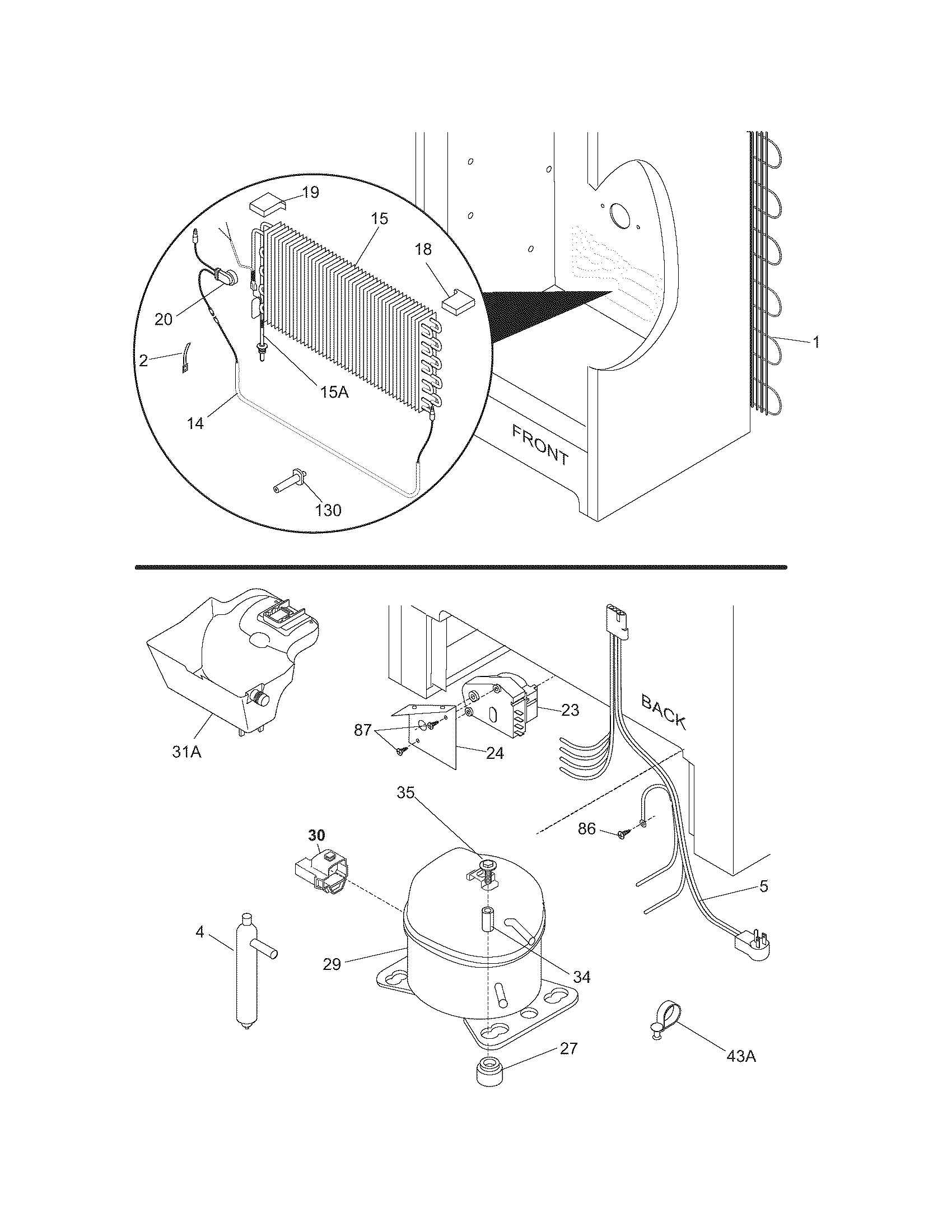 Frigidaire FFU14FK1DW3 system diagram