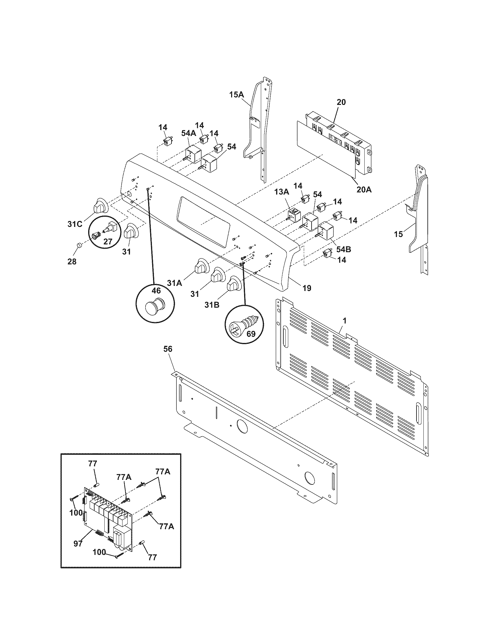 Kenmore 79096213409 backguard diagram