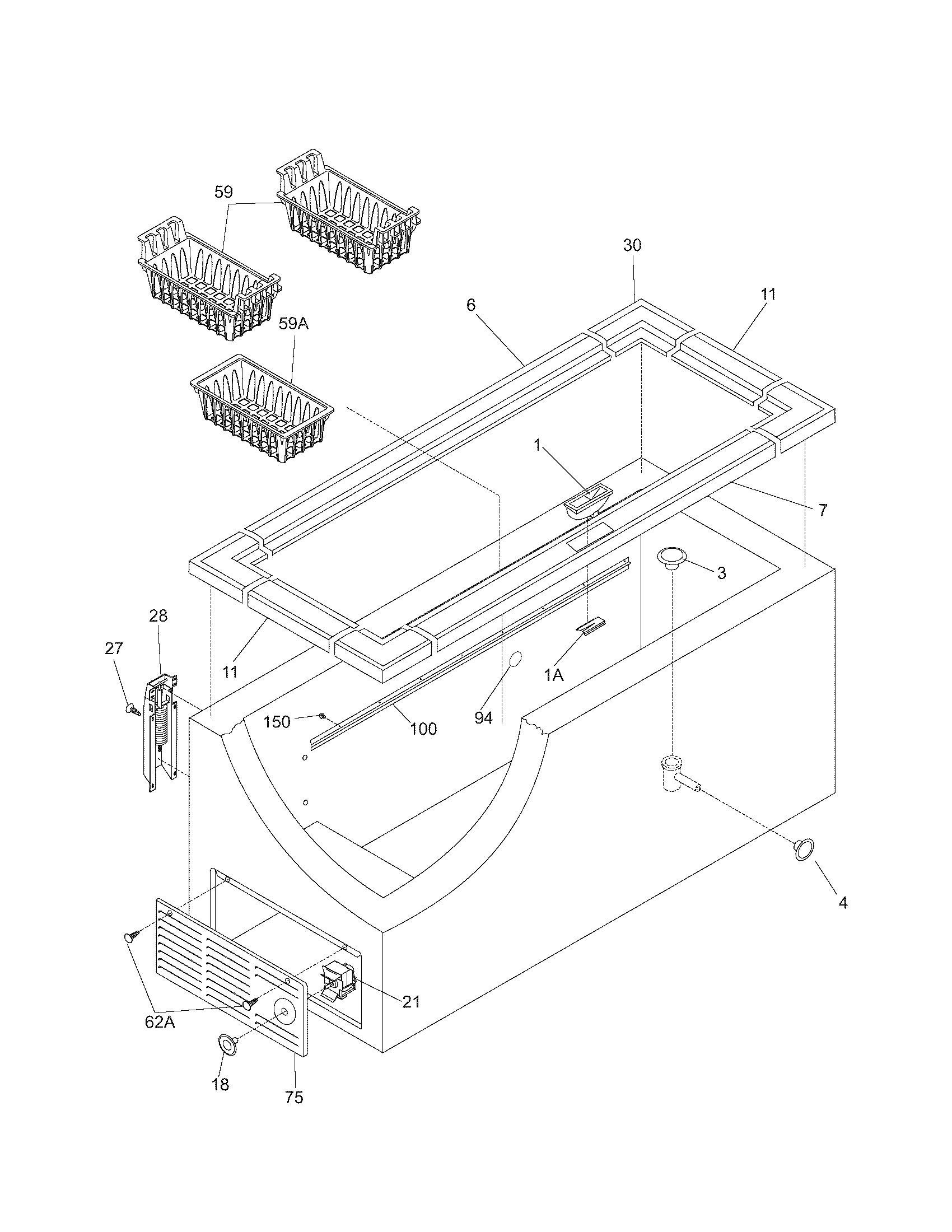 Kenmore Elite 25314542105 cabinet diagram