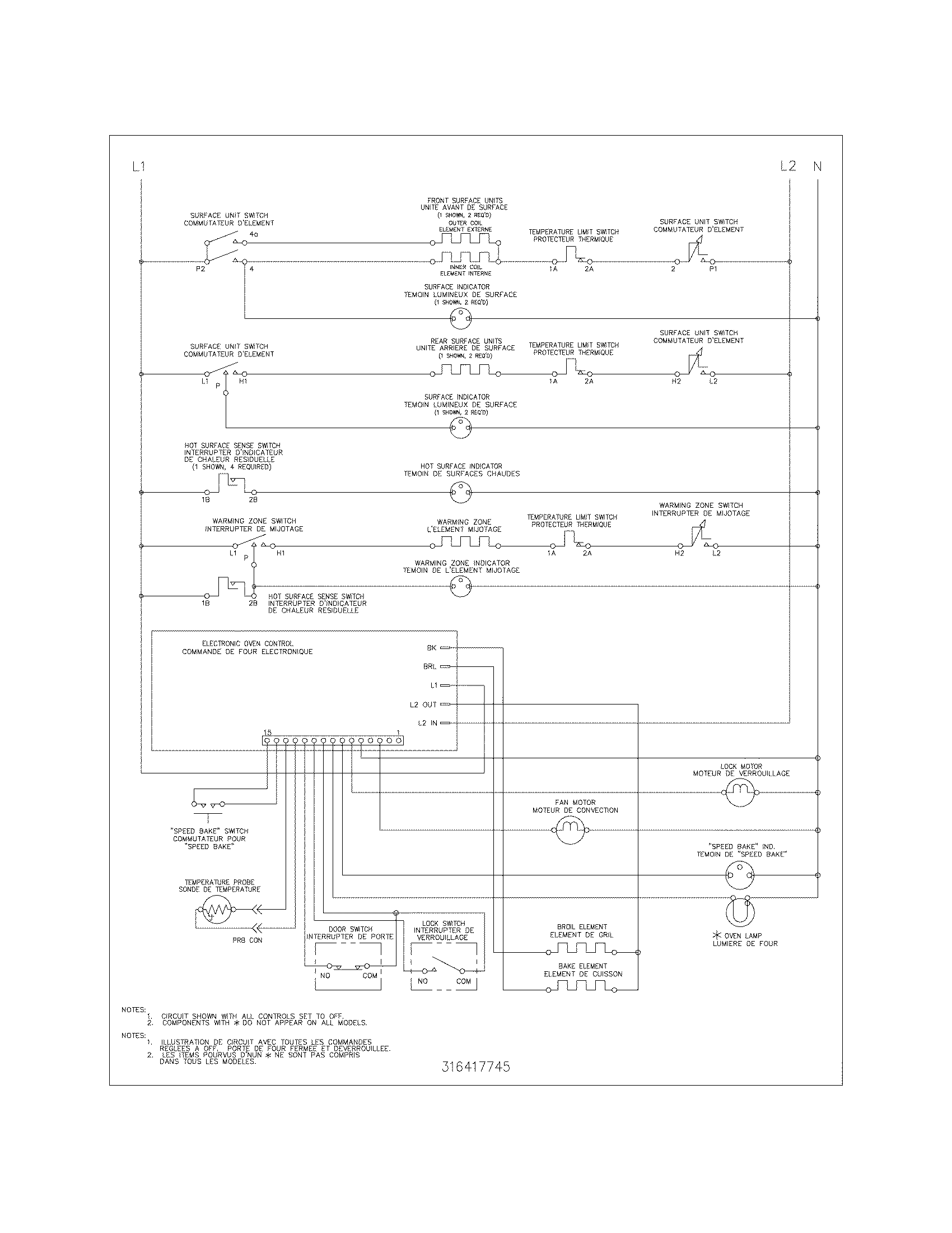 Frigidaire CGLEF379DBG wiring schematic diagram