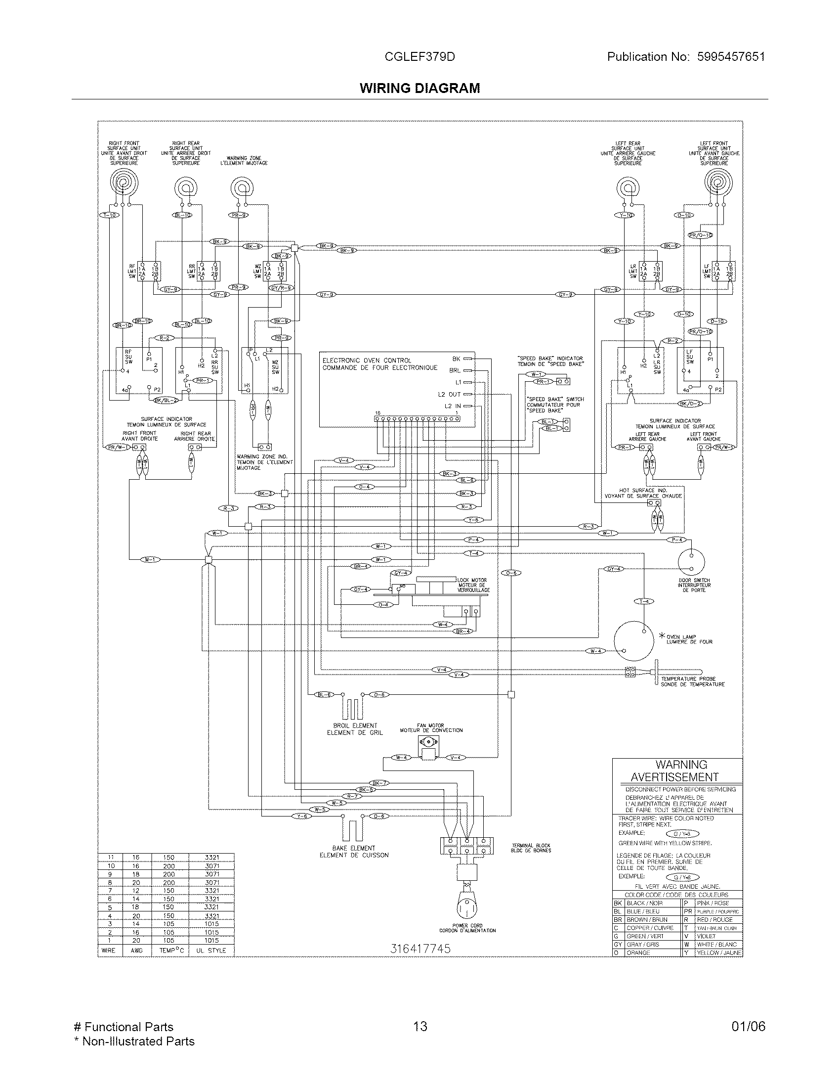 Frigidaire CGLEF379DBG wiring diagram diagram