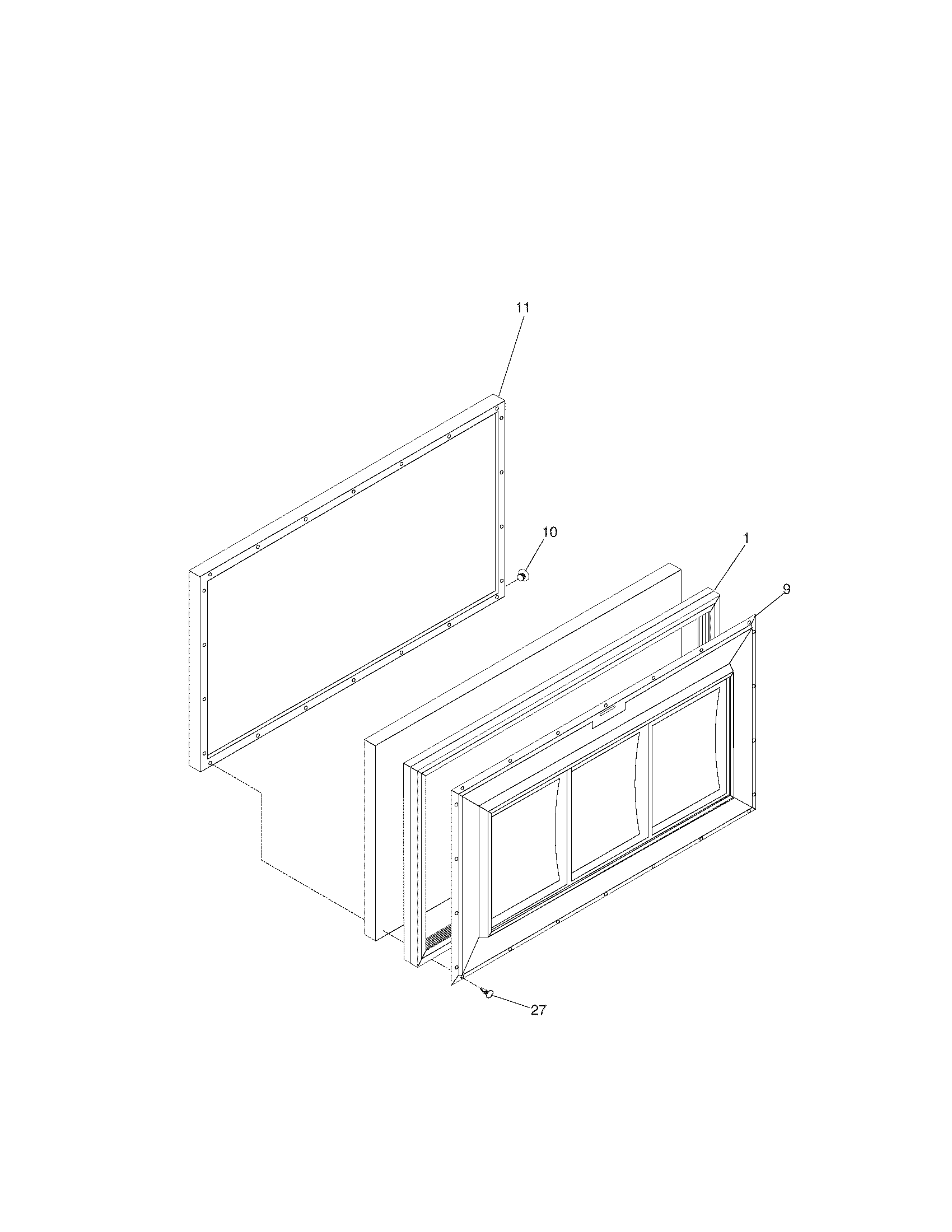 Frigidaire FFC07K0DW4 door diagram