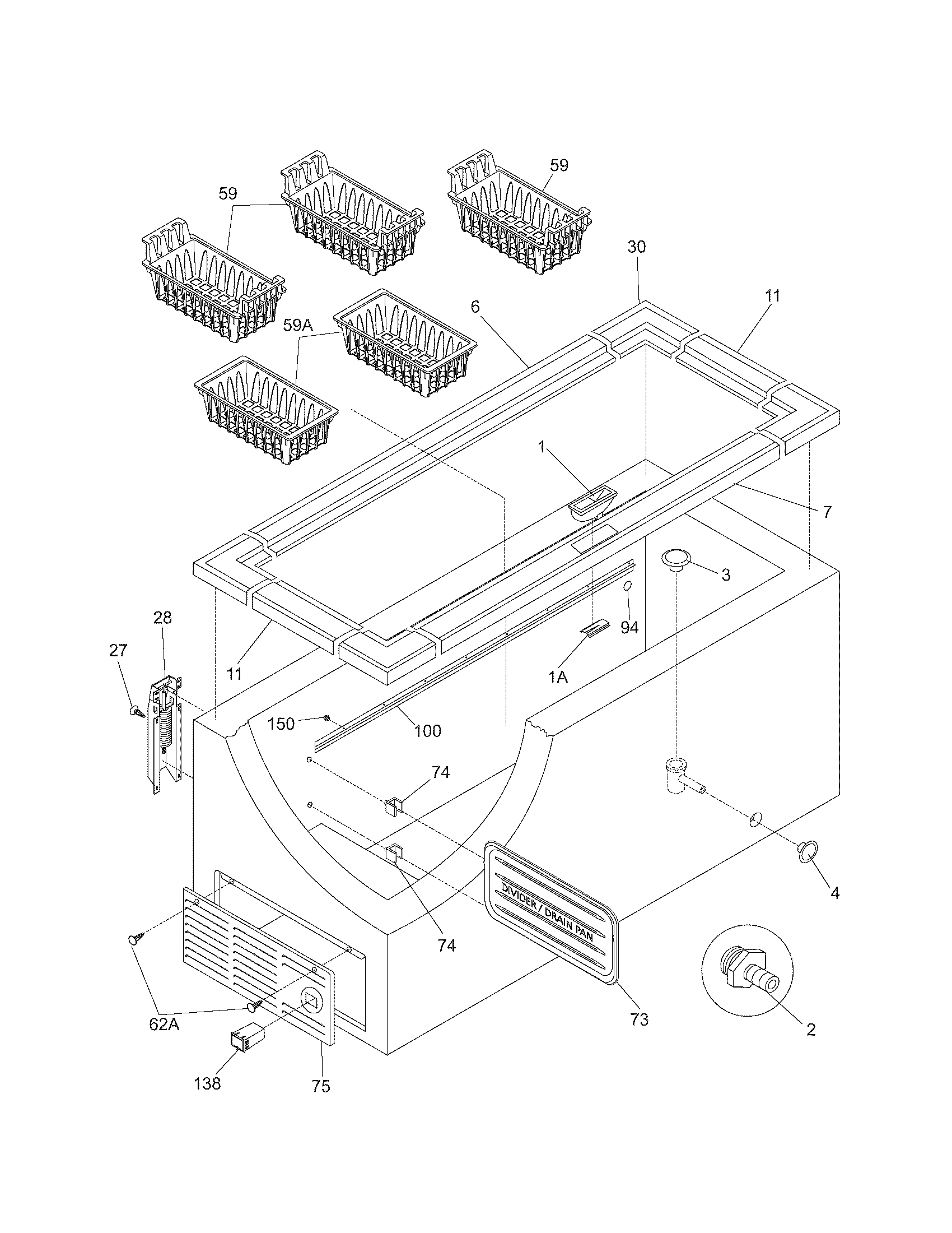 Kenmore Elite 25314092103 cabinet diagram