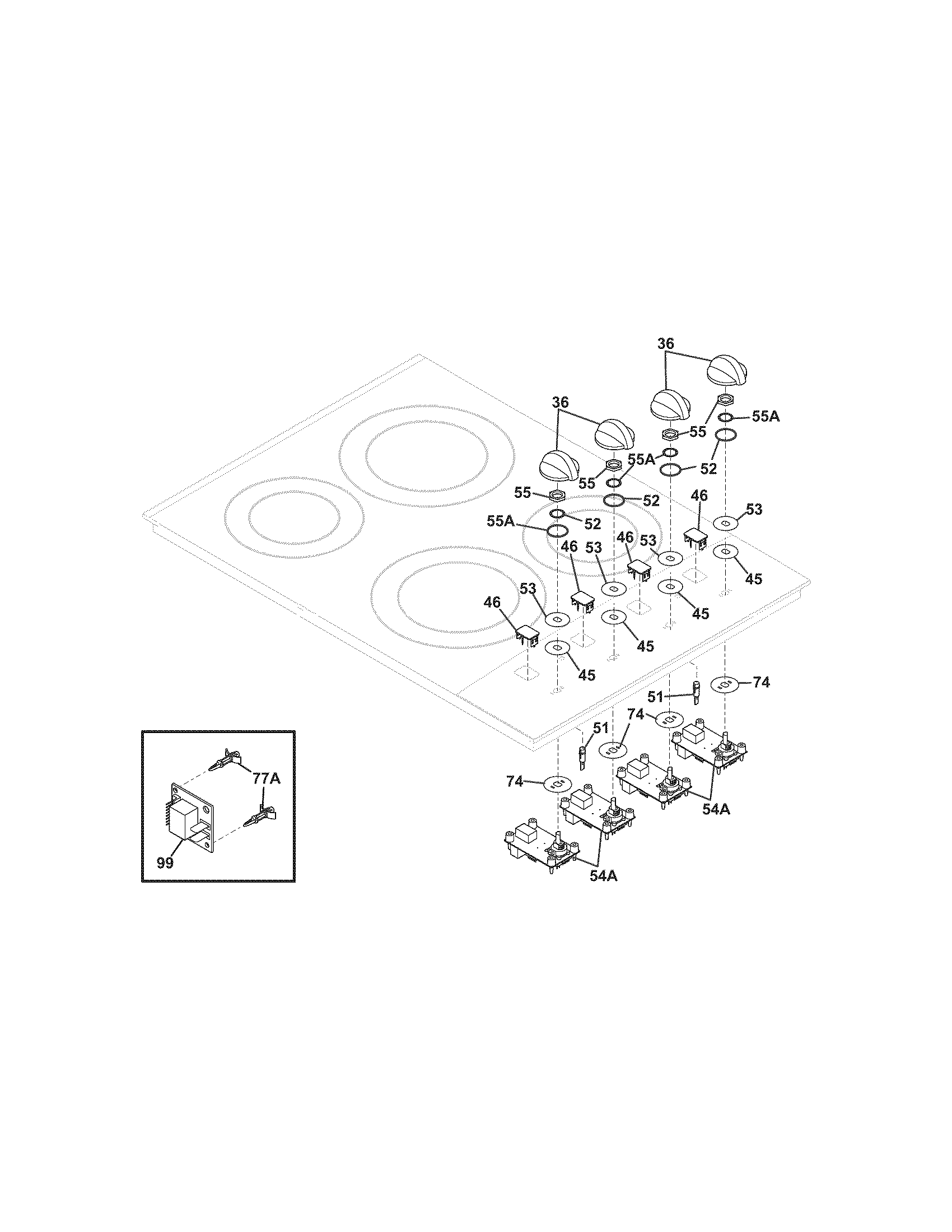 Frigidaire GLEC30S9EBB controls diagram