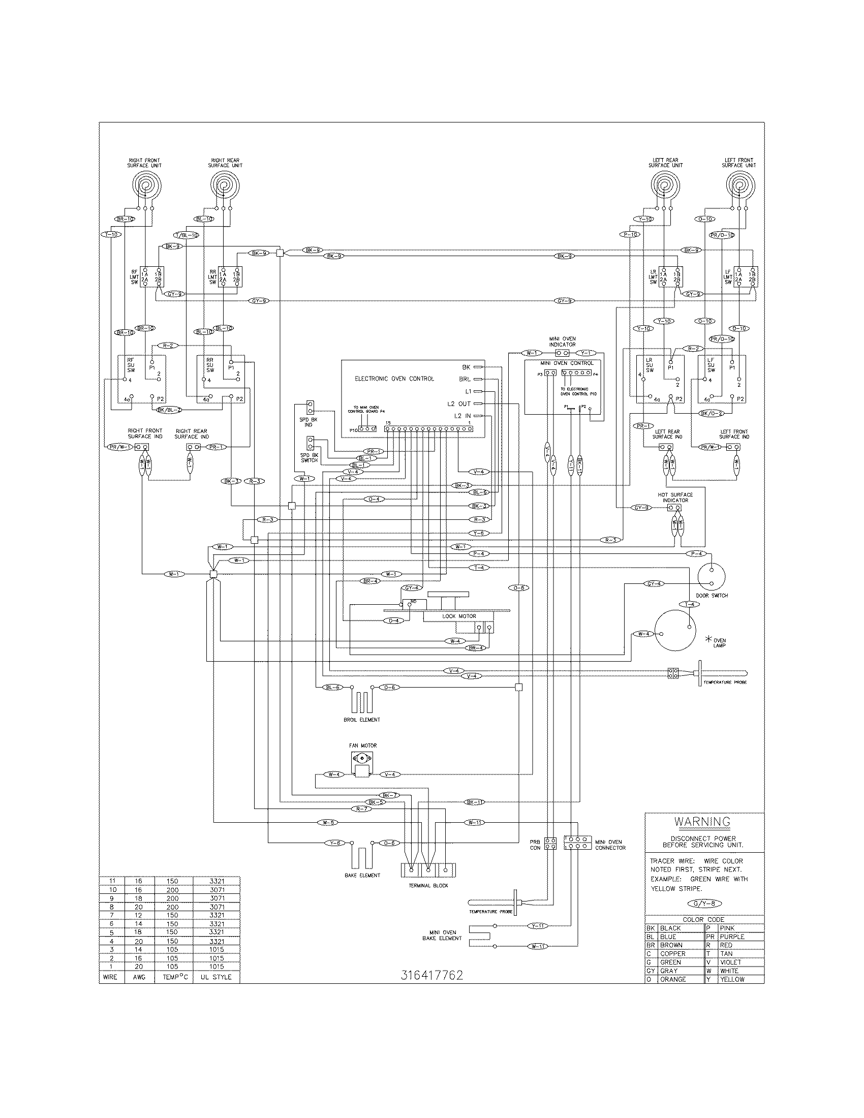 Frigidaire GLEFM385DSF wiring diagram diagram