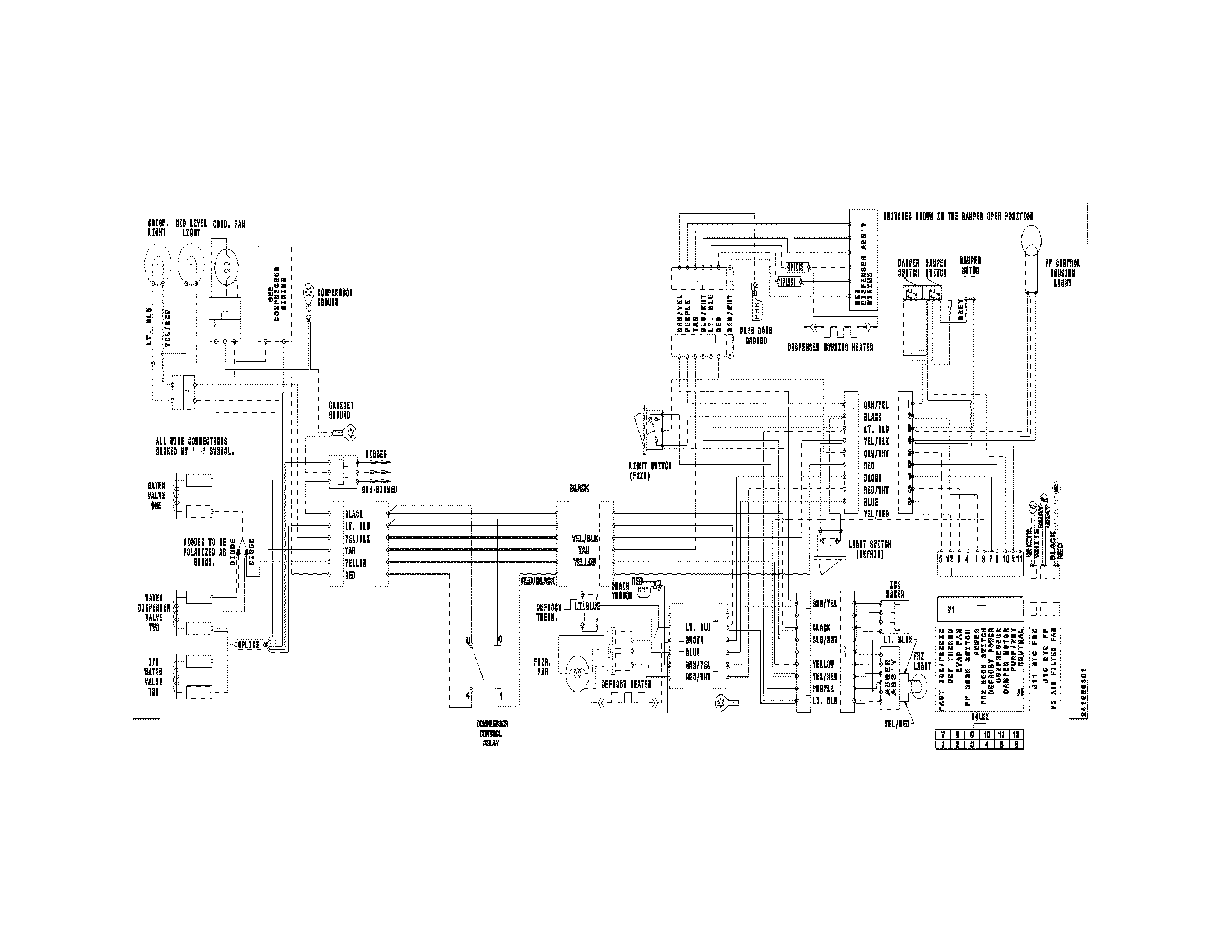 Frigidaire GLHS67EFPW0 wiring diagram diagram