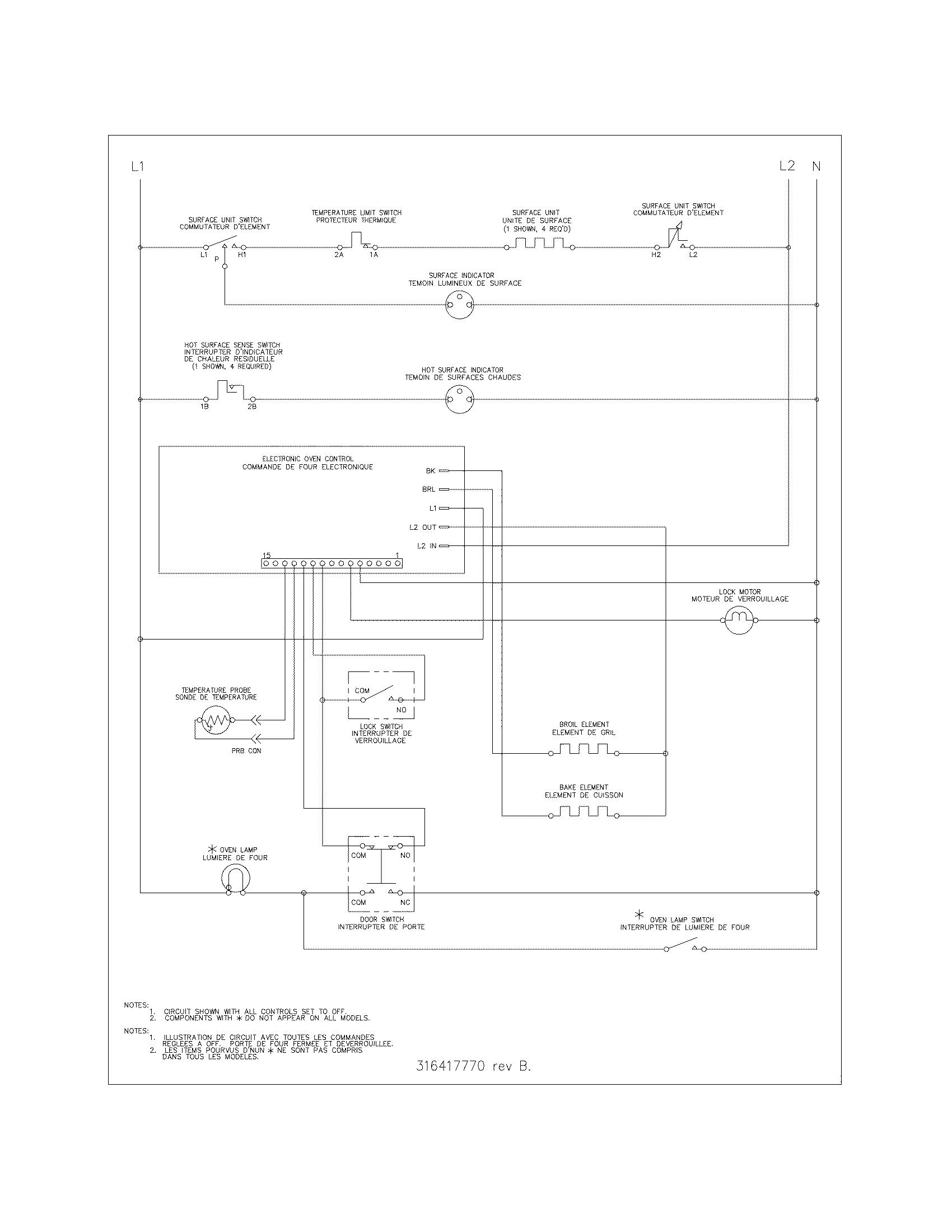 Frigidaire CFEF366EMB wiring schematic diagram