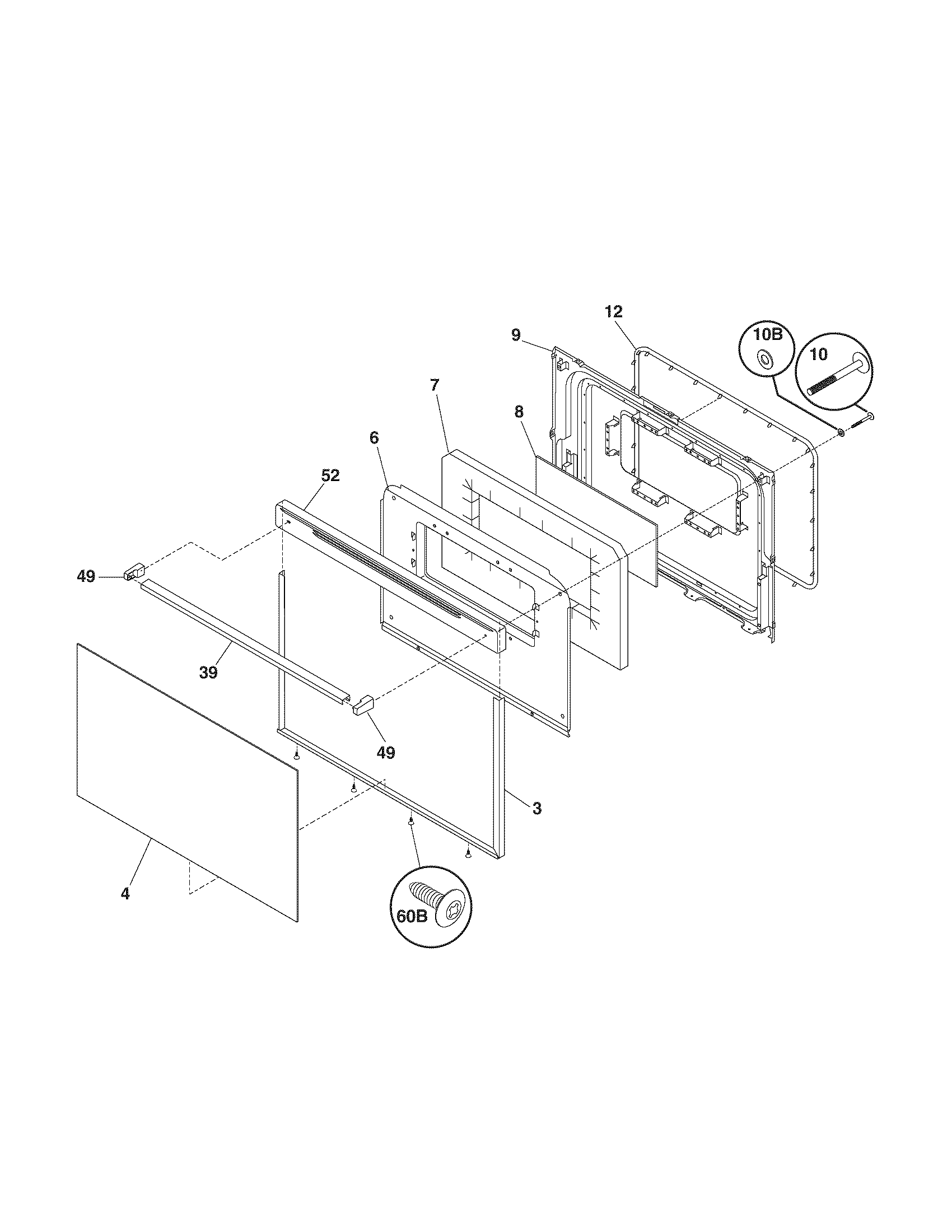 Kenmore 79070290403 door diagram