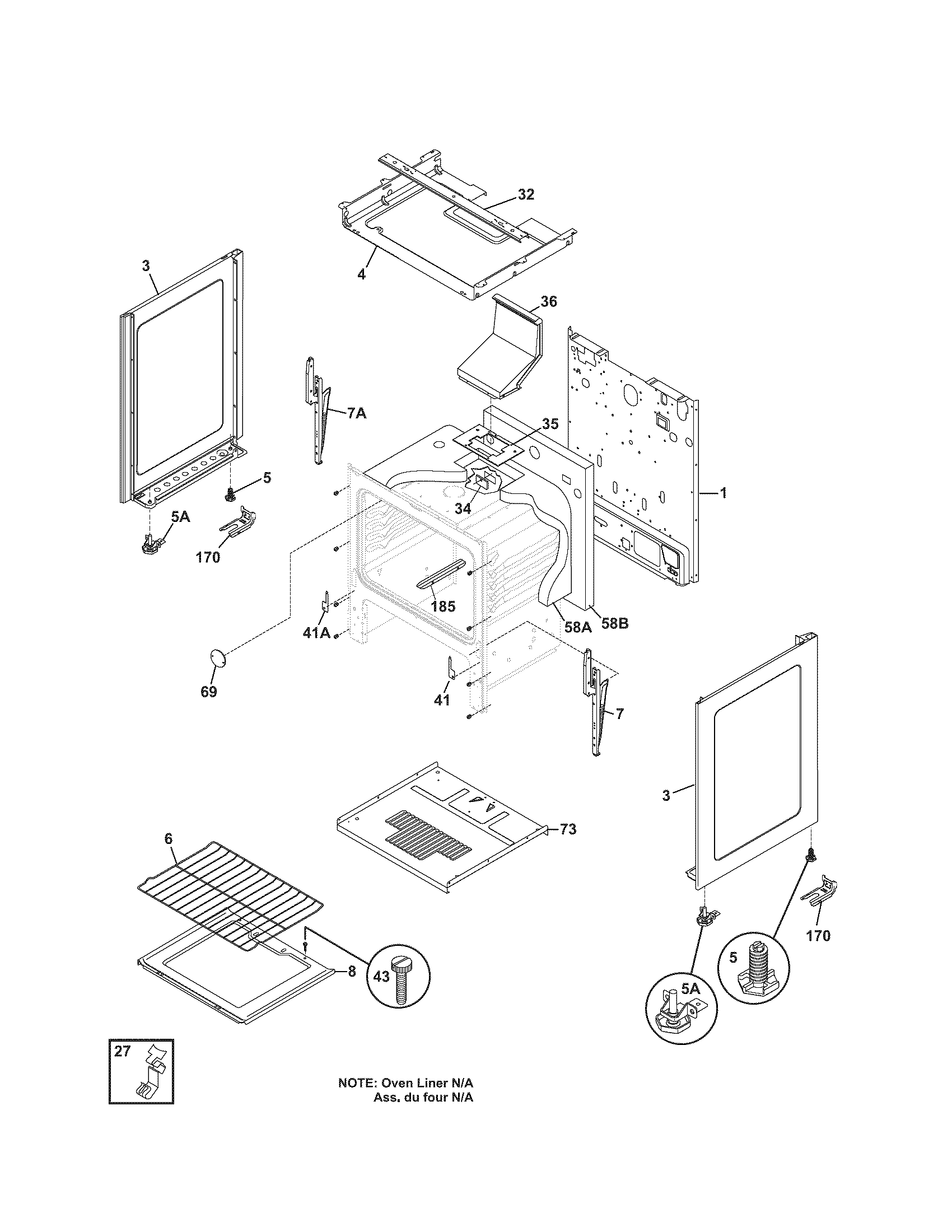 Kenmore 79070261403 body diagram